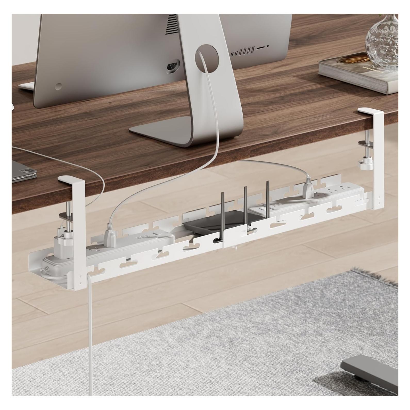 Bandeja de Gestión de Cables ARES Extensible 43-73 cm Blanca