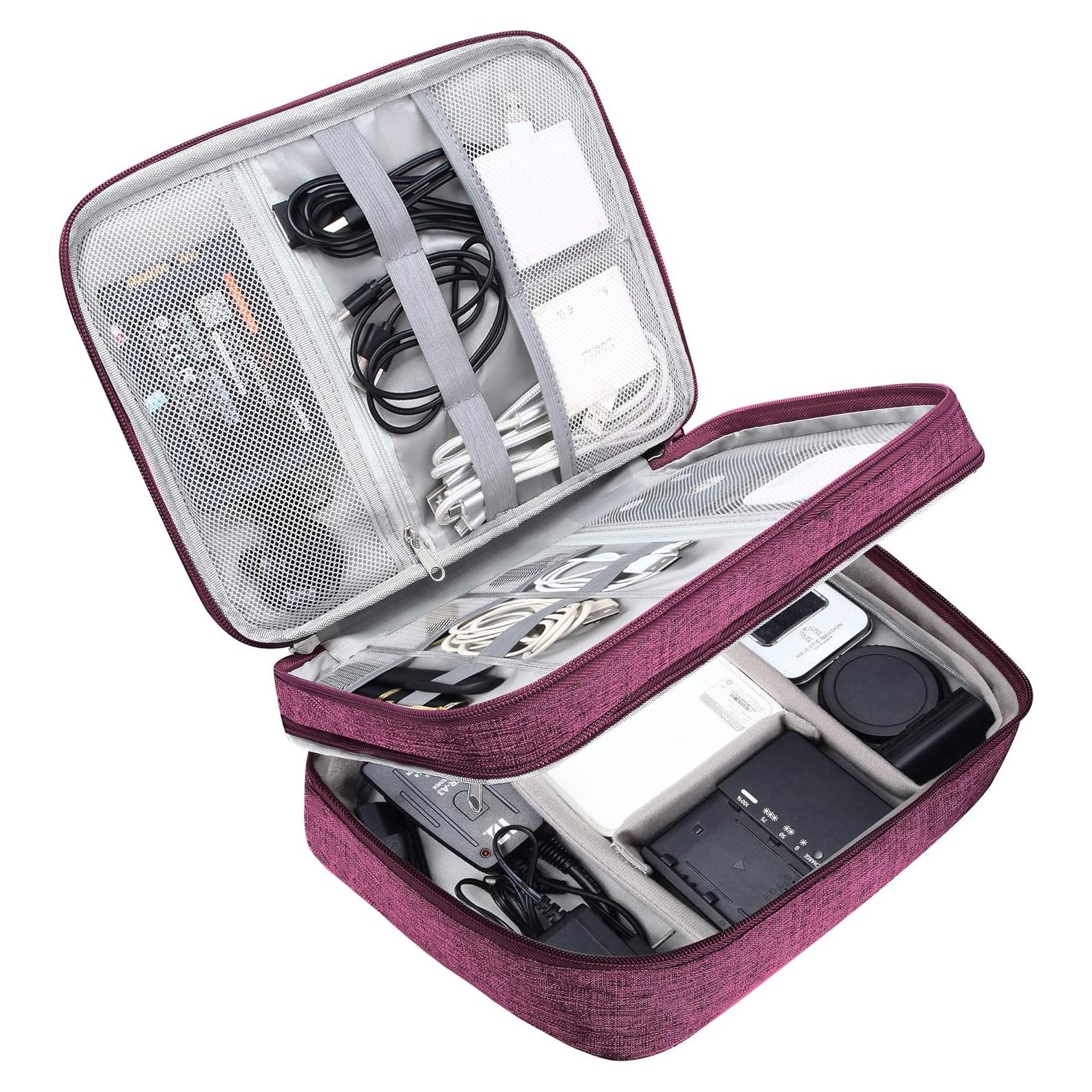 Bolsa Organizadora de Accesorios Electrónicos SellyFelly - Impermeable, 27x20x9 cm