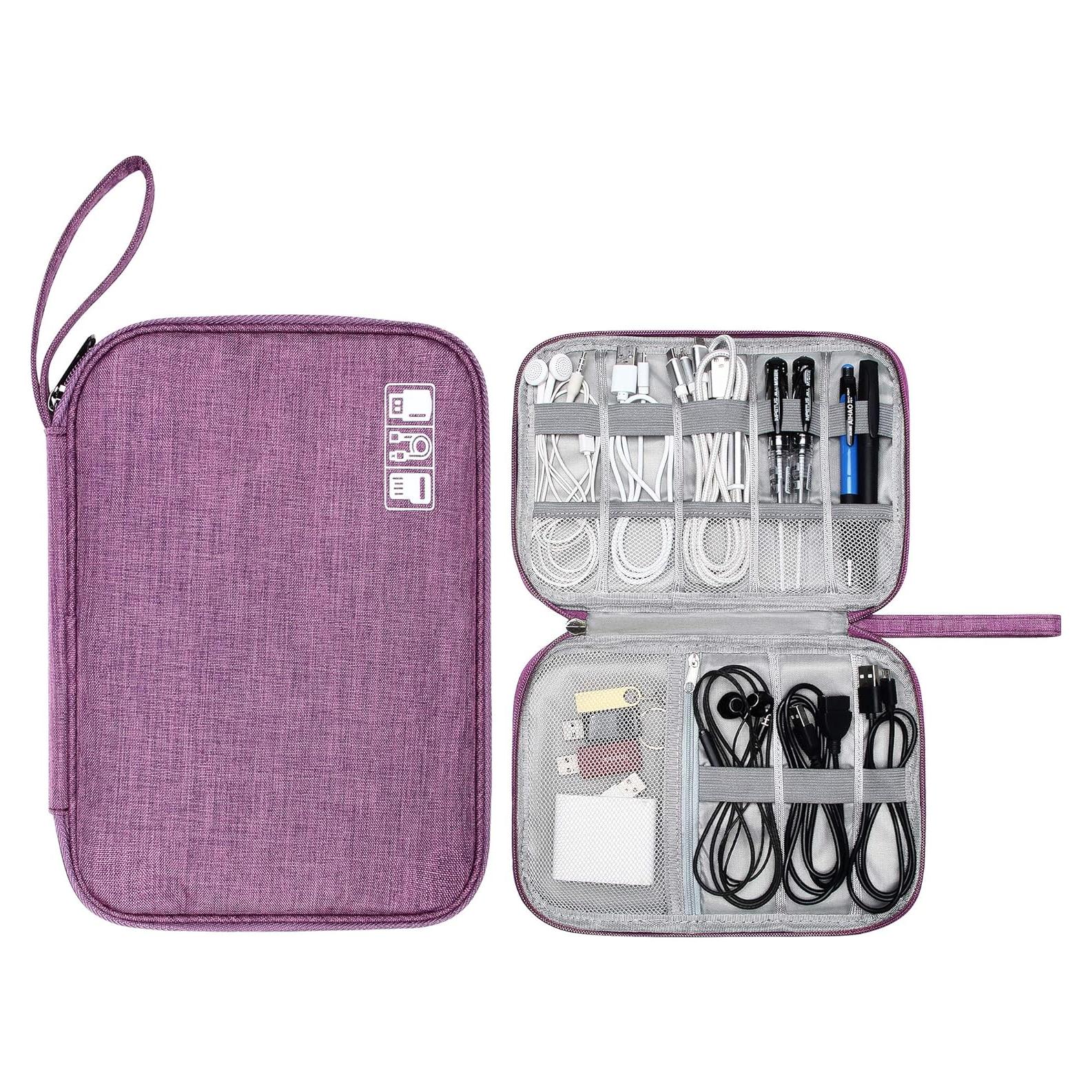 Organizador de Cables de Viaje CILLA 24.9x19.1cm Púrpura