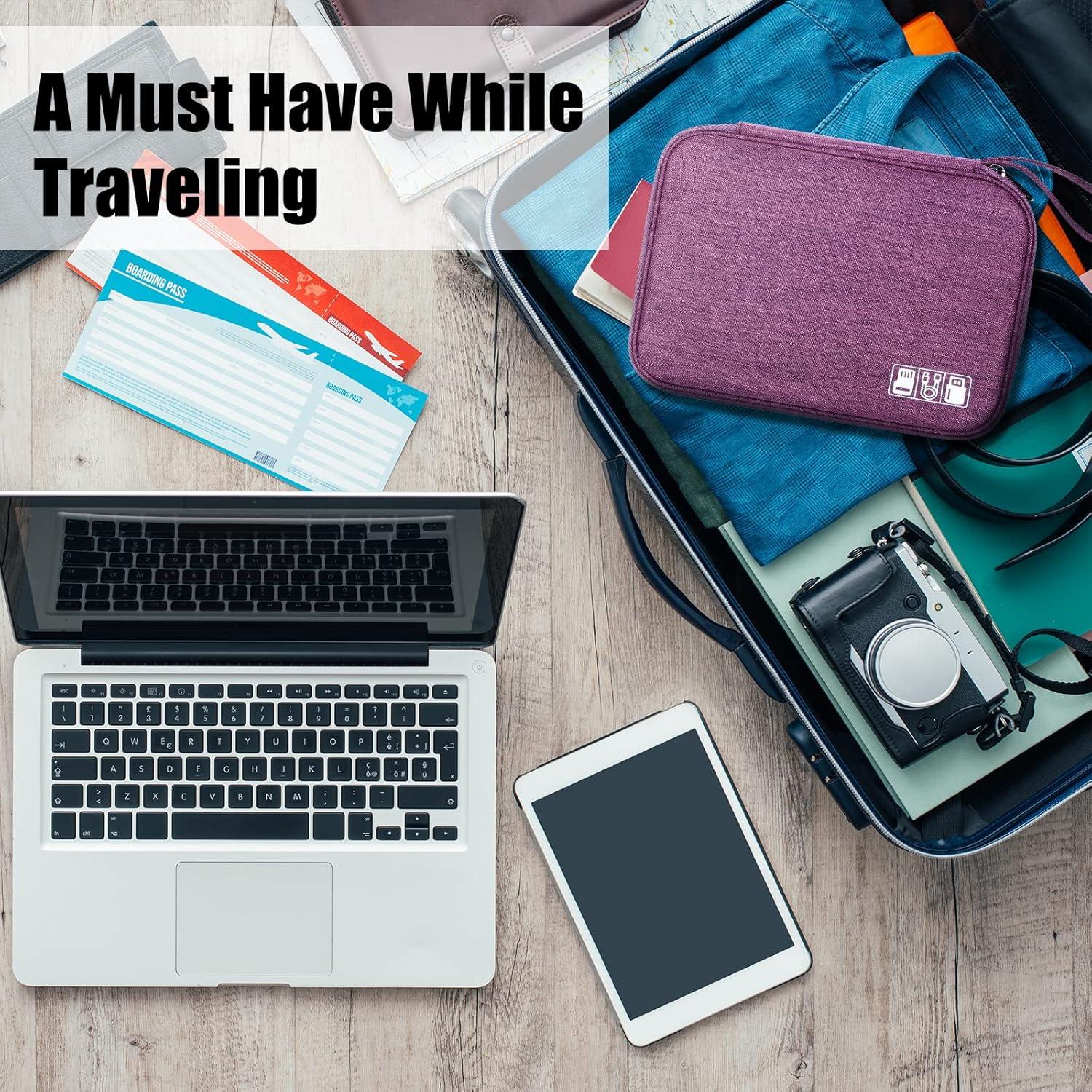 Organizador de Cables de Viaje CILLA 24.9x19.1cm Púrpura