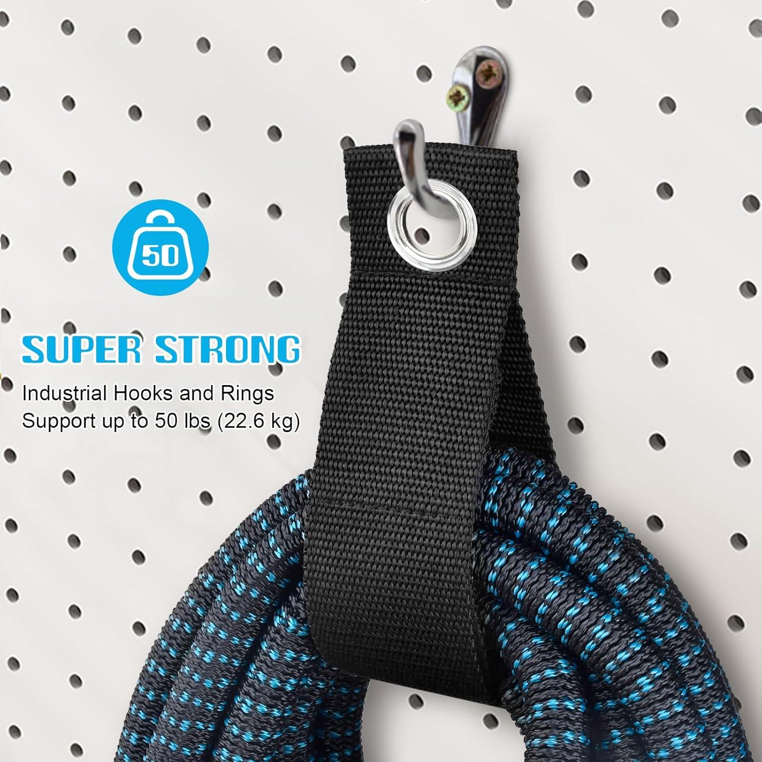 Correas de Almacenamiento Casleevf 6-Pack Nylon Negro