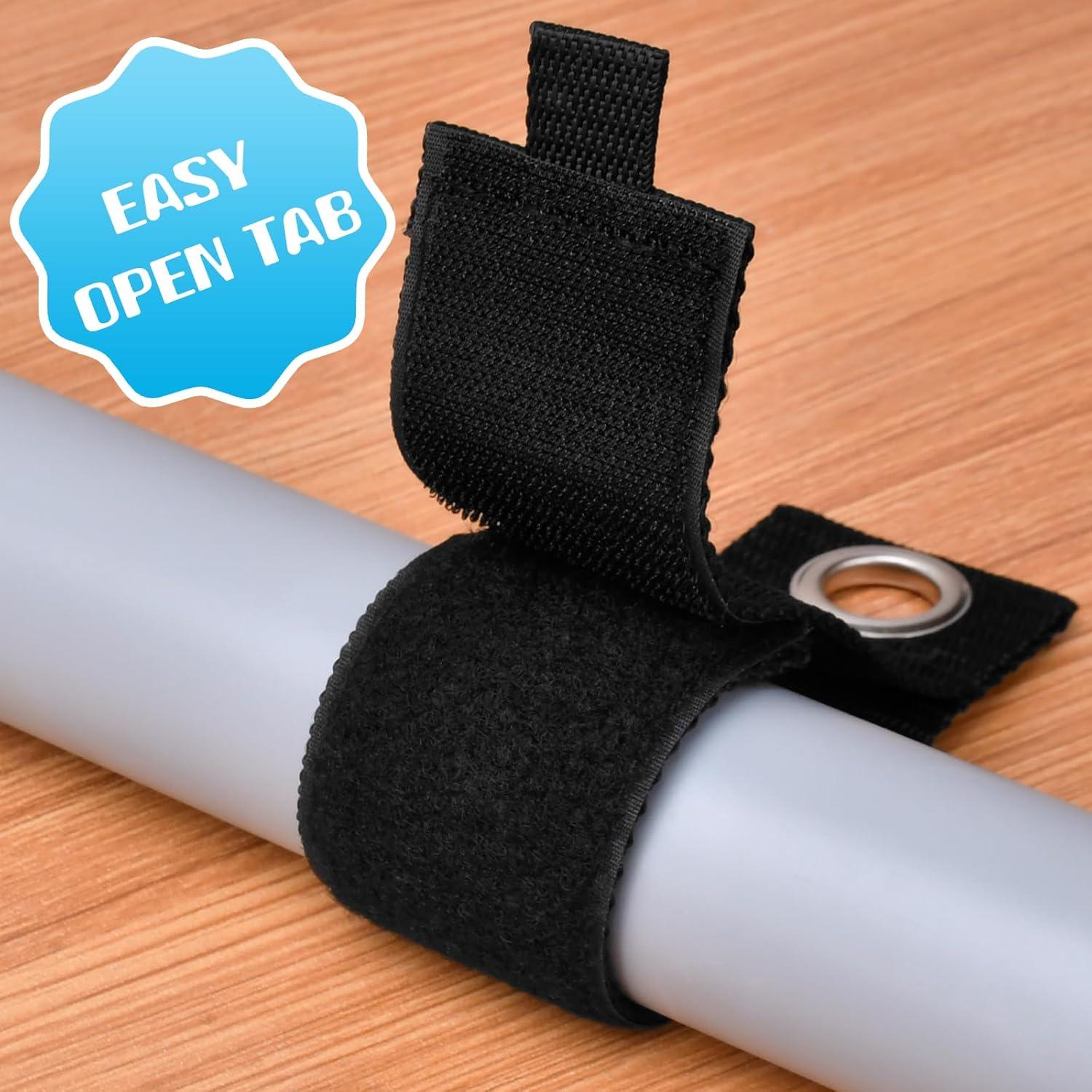 Correas de Almacenamiento Casleevf 6-Pack Nylon Negro