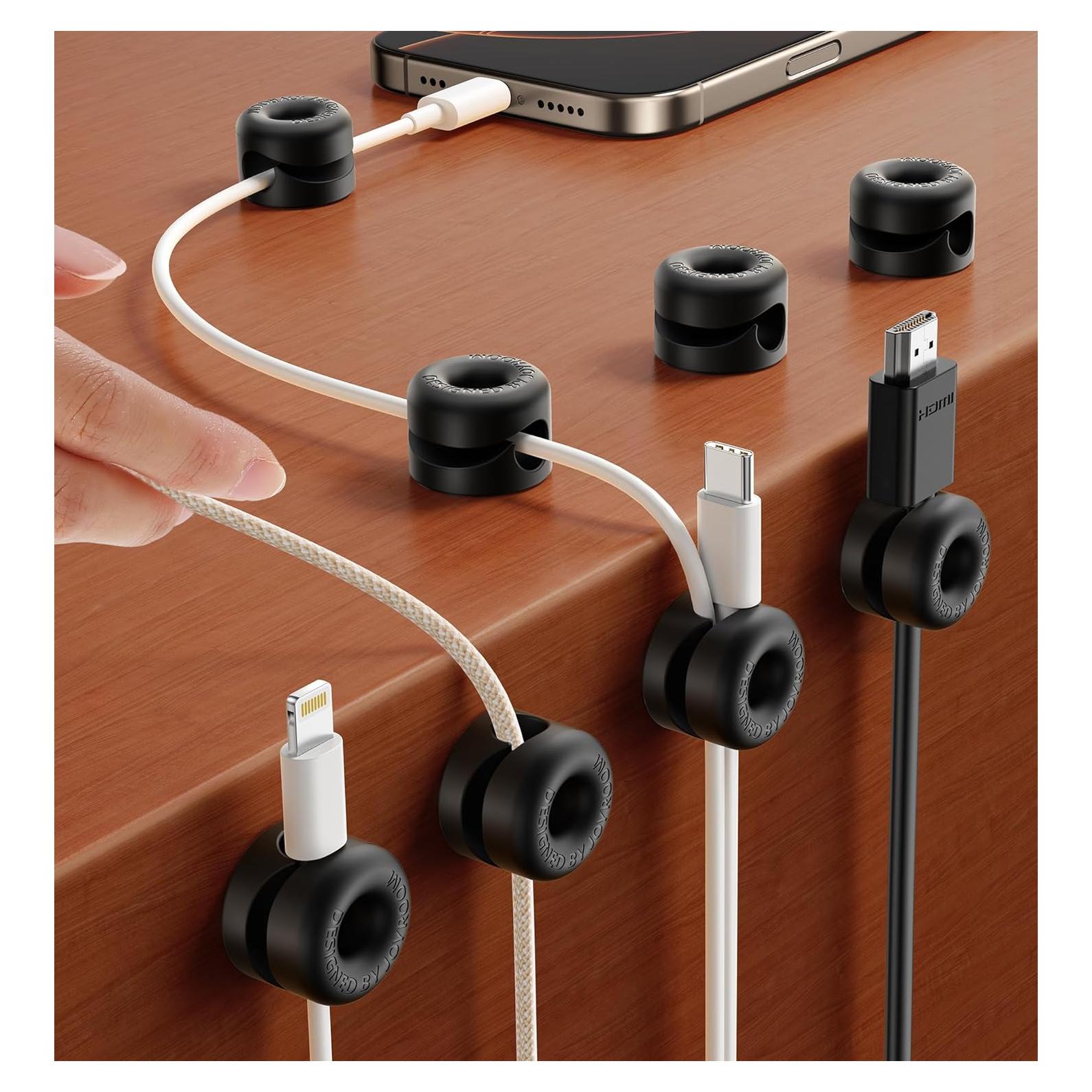 Organizador de Cables JOYROOM Clips de Silicona 8 Pack