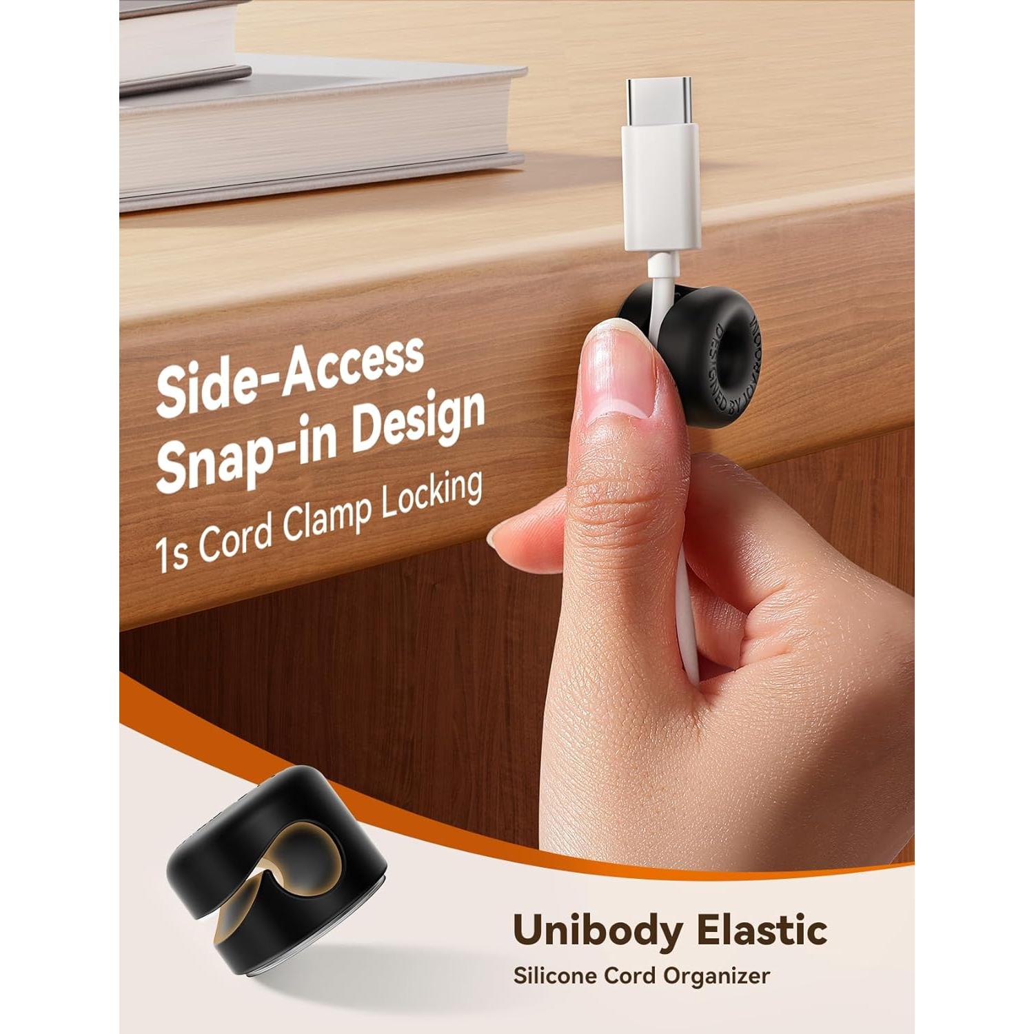 Organizador de Cables JOYROOM Clips de Silicona 8 Pack