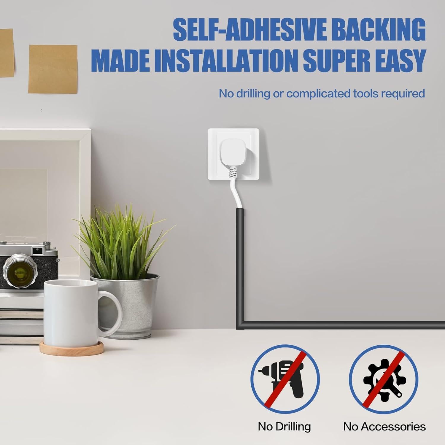 Cubierta de Cable Autoadhesiva DBHXXMB-HH 1.01m Negra