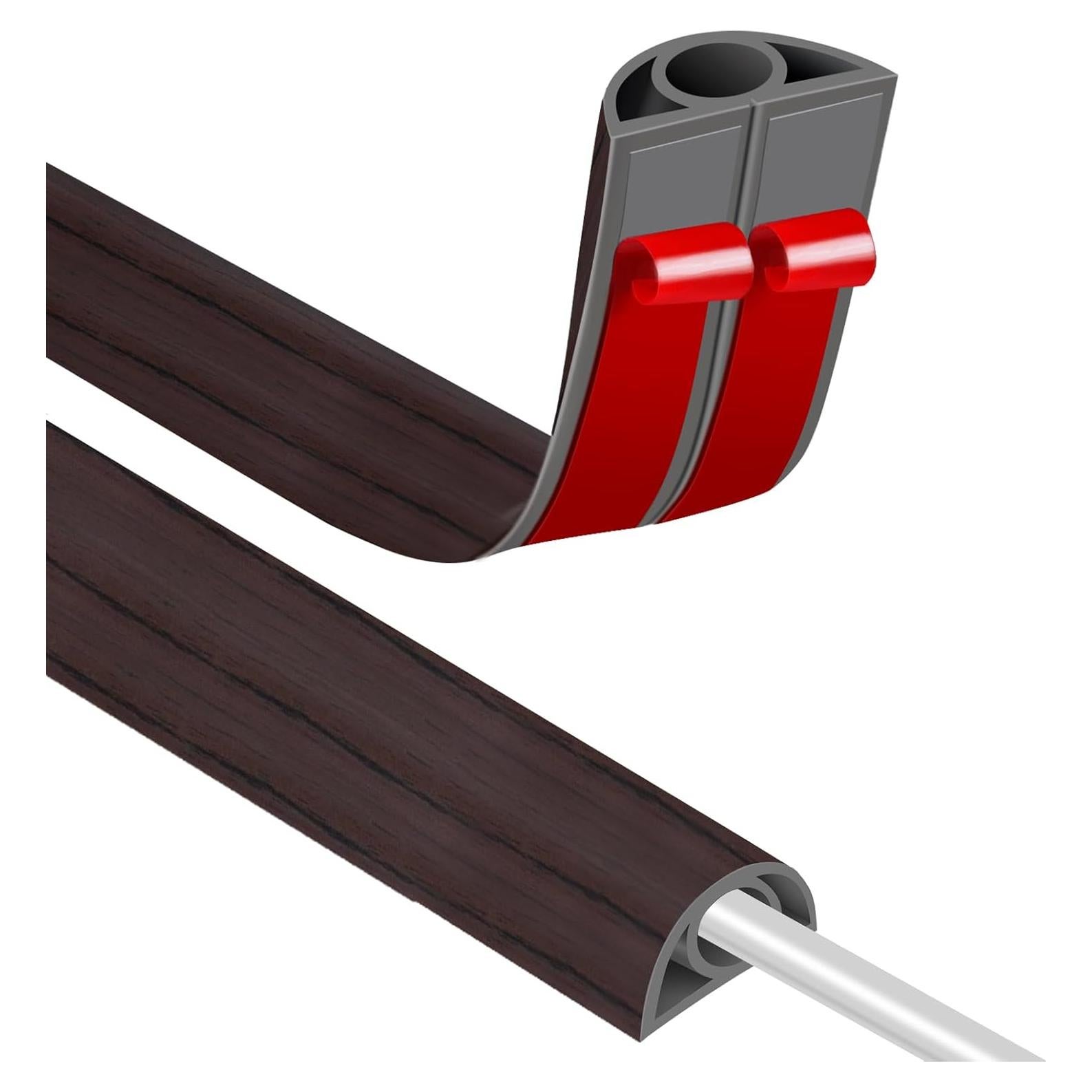 Cubierta de Cables Autoadhesiva JAHOMFAI 3.66m Madera Nogal