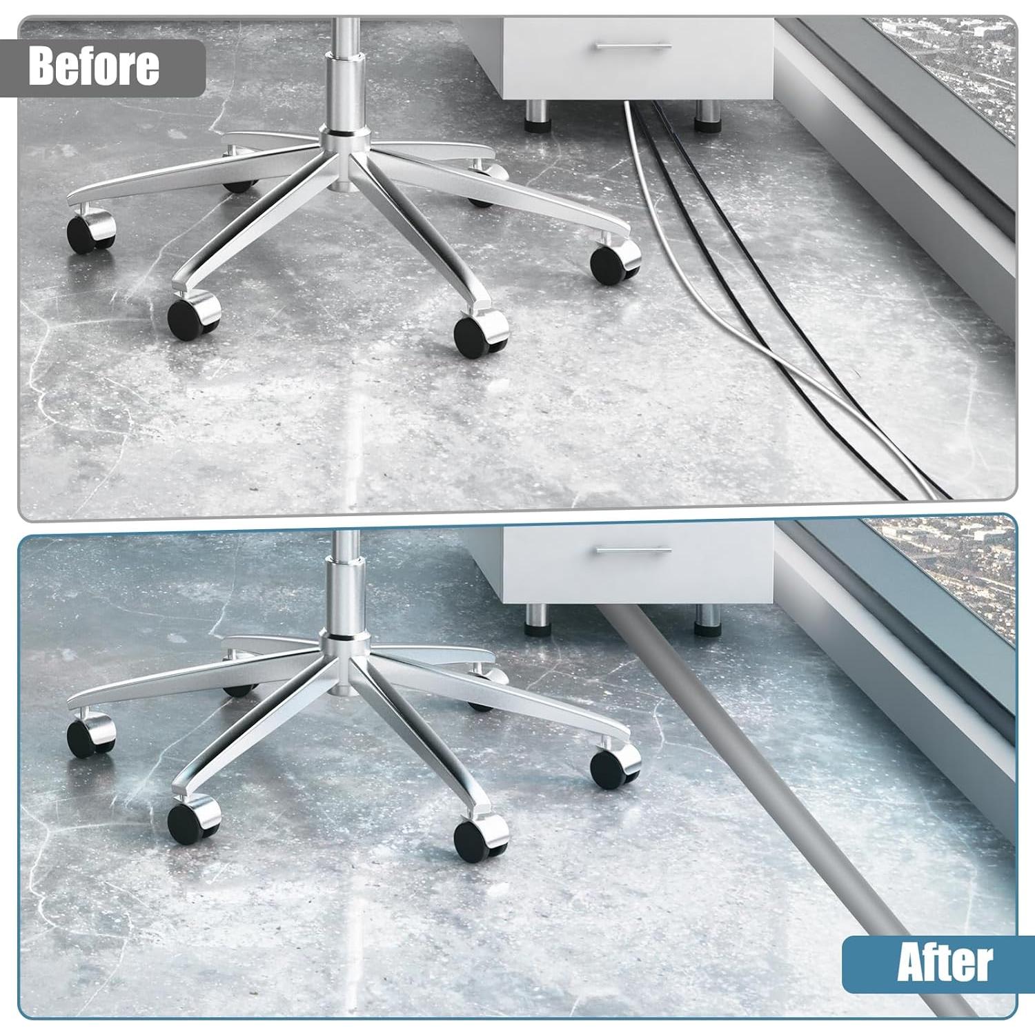 Cubierta de Cables Autoadhesiva JAHOMFAI 3.66m Madera Nogal