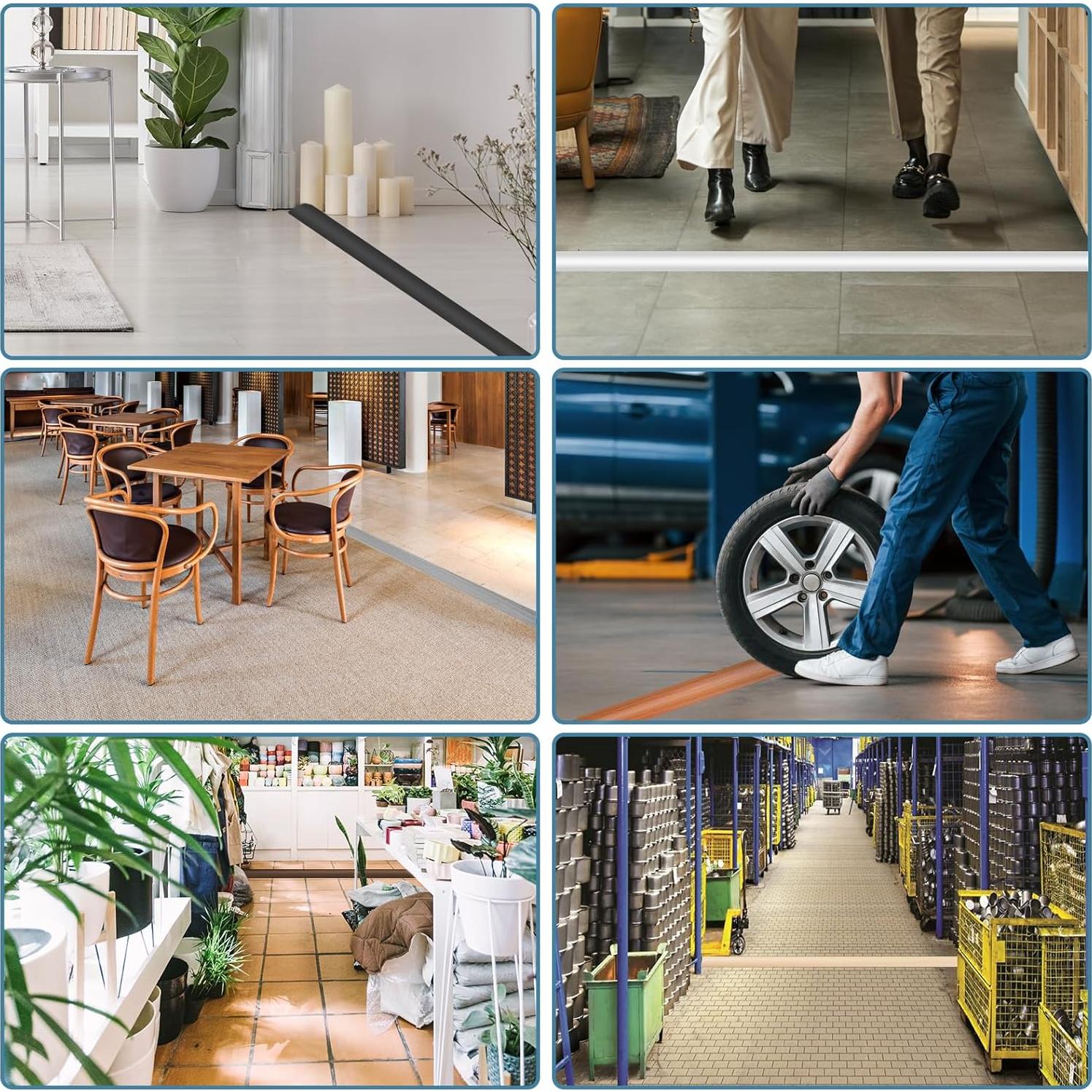 Cubierta de Cables Autoadhesiva JAHOMFAI 3.66m Madera Nogal