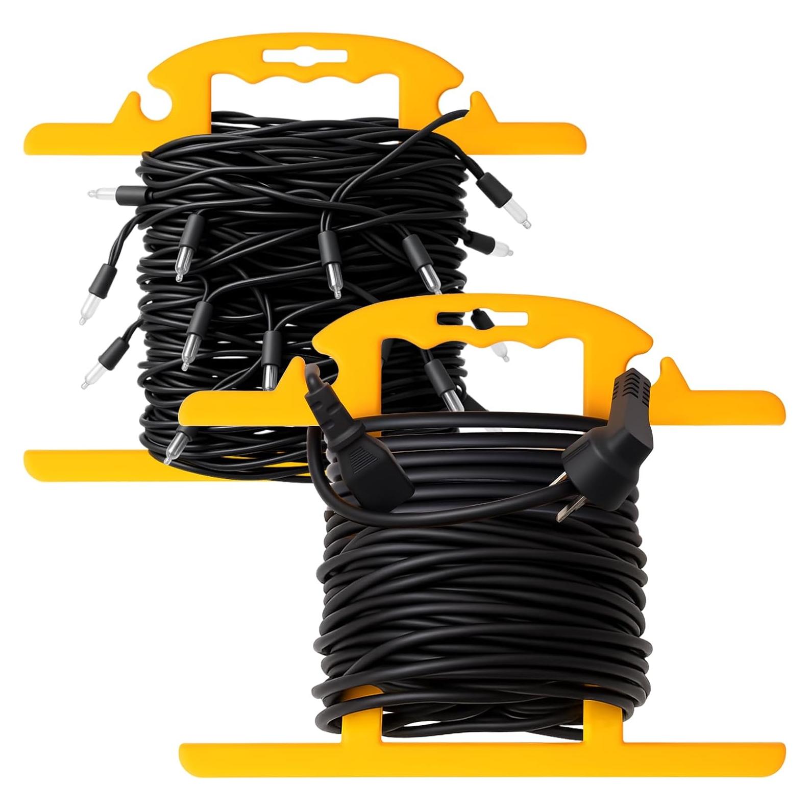 Carrete de Almacenamiento de Cable Ripeng 2 Pcs Amarillo 30.48m