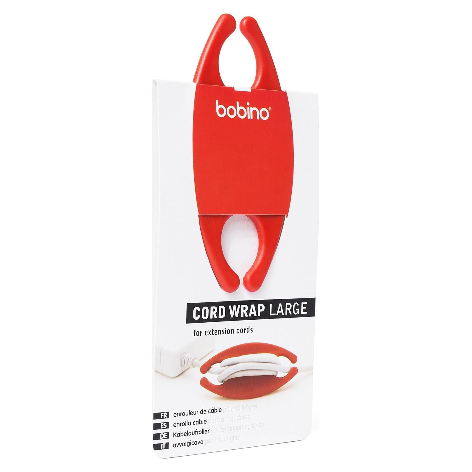 Enrollador de Cables Grande Bobino Rojo 28x5x1 cm