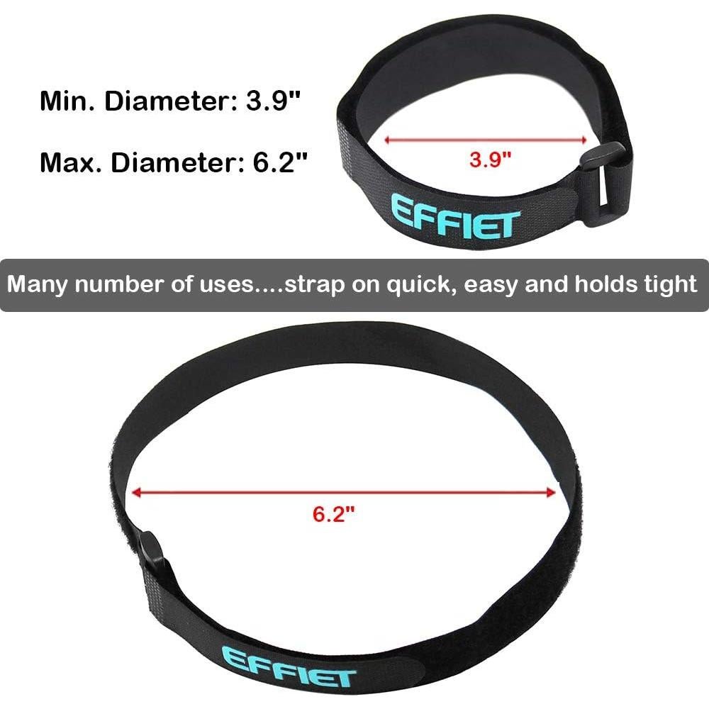 12 Correas de Sujeción EFFIET 61 cm Ajustables Gancho y Bucle