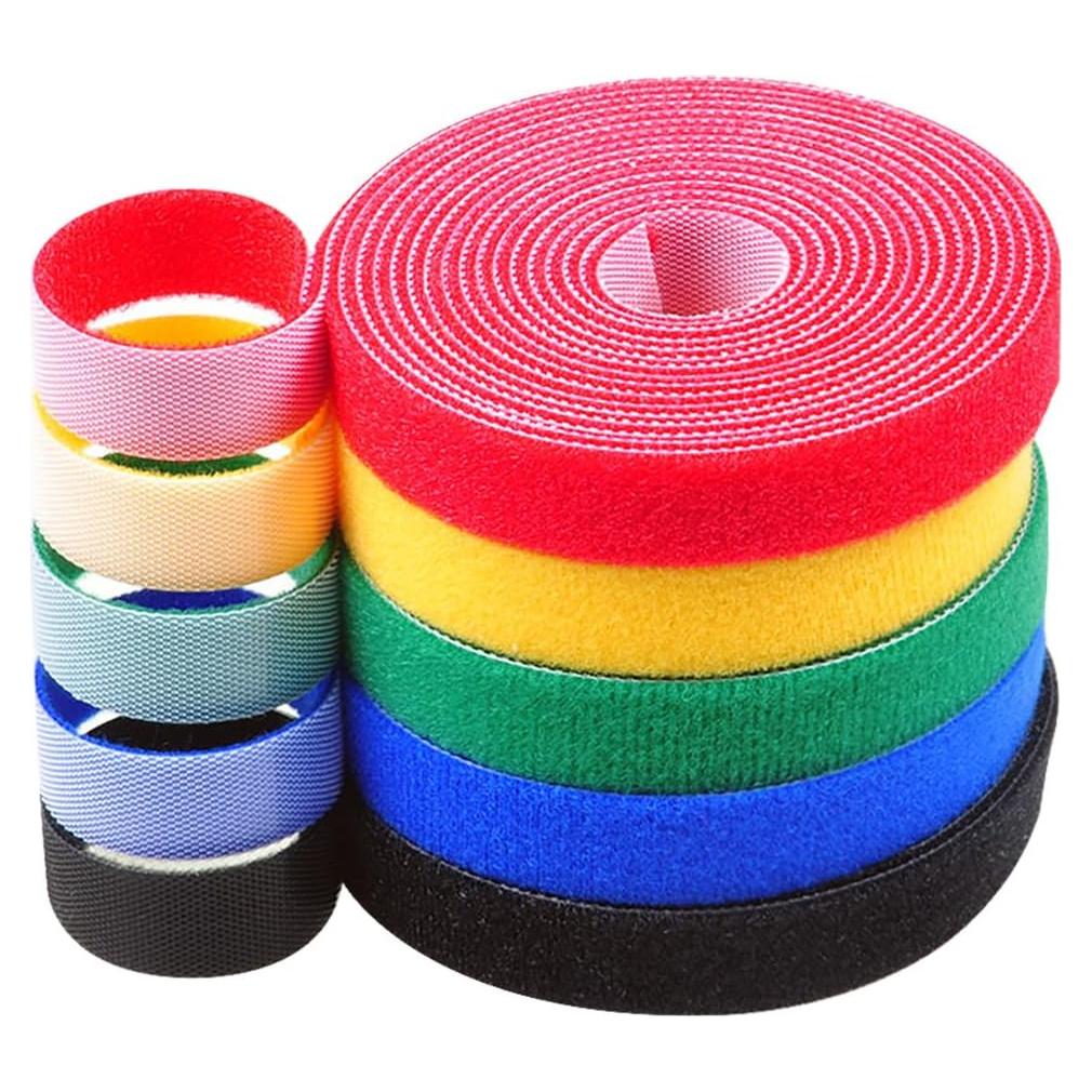 5 Rollos de Sujetacables Reutilizables Darller 2 m Nylon Multicolor