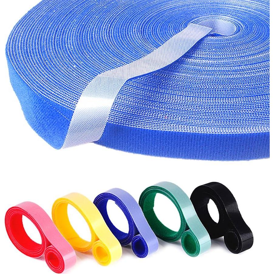 5 Rollos de Sujetacables Reutilizables Darller 2 m Nylon Multicolor