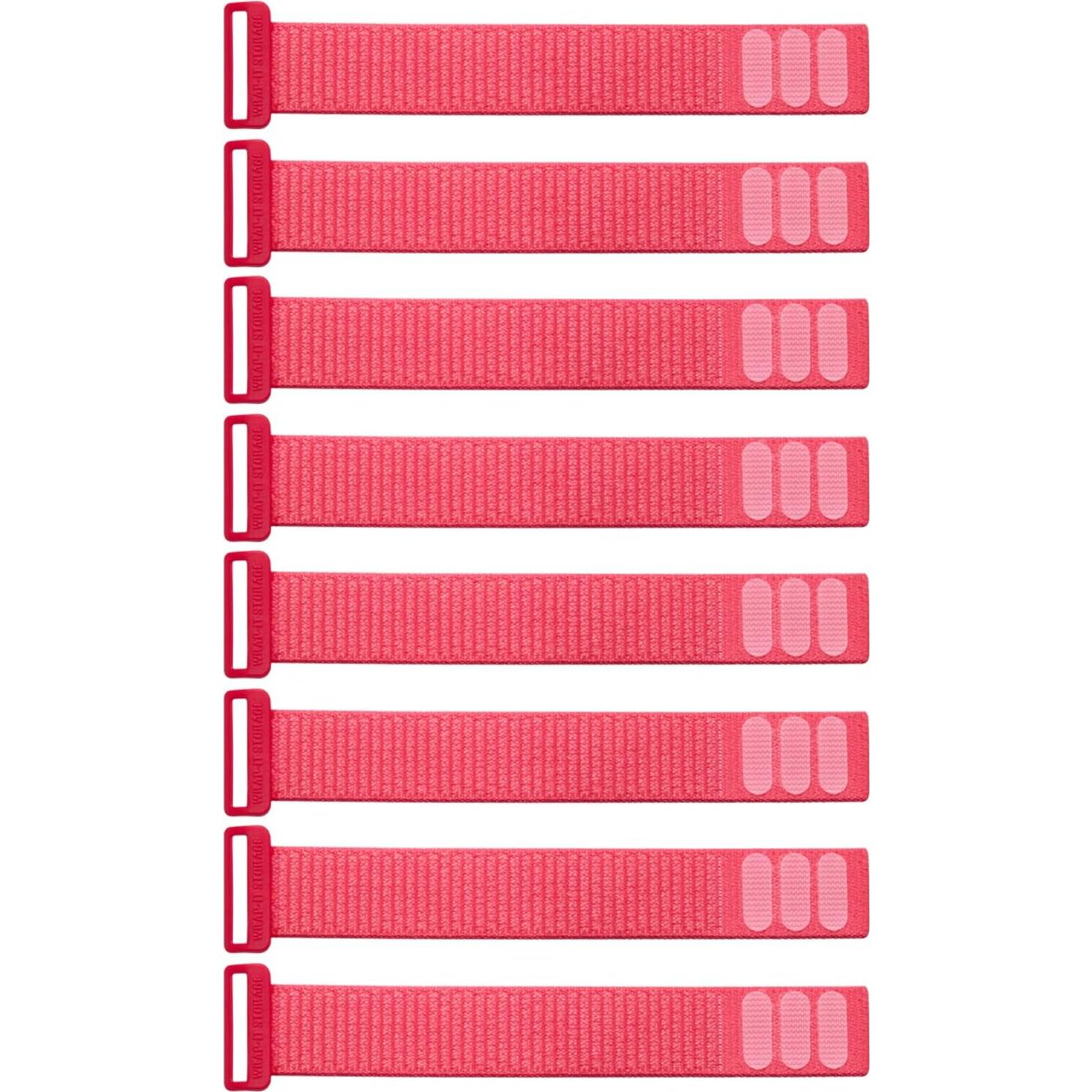Correas de Cierre Wrap-It Storage 5" Coral 8-Pack Organizador de Cables