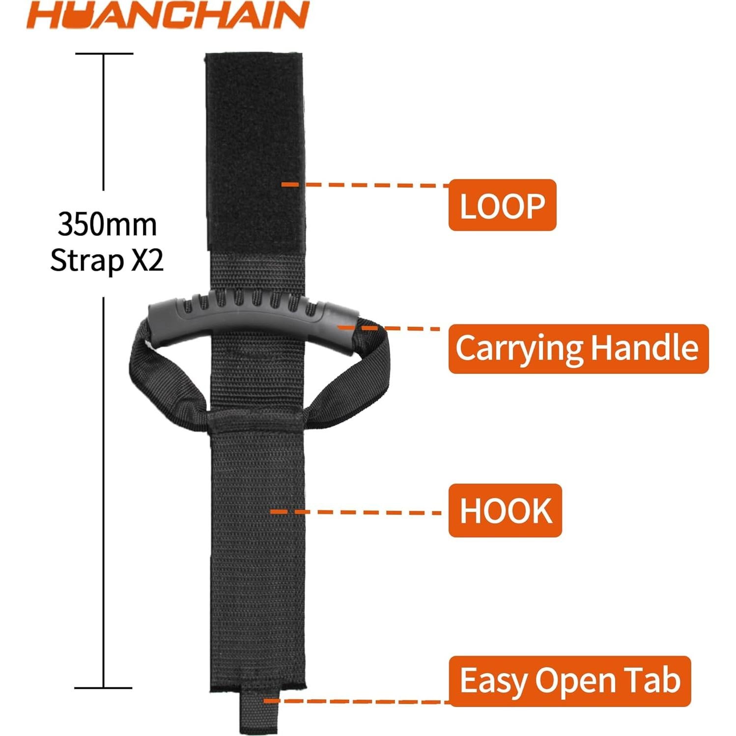 Correas de Almacenamiento Huanchain 35.6 cm - 2 Piezas