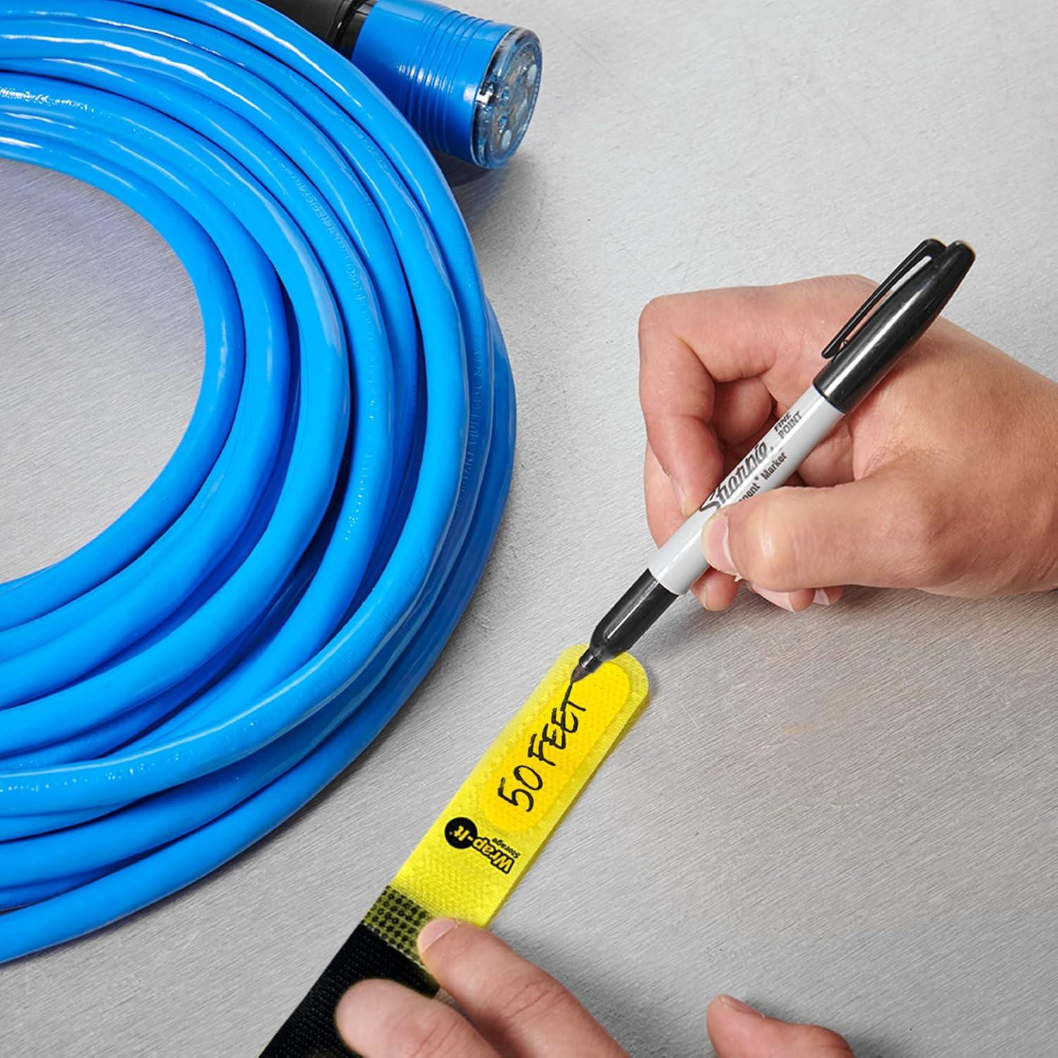 Correas de Cincha Reutilizables Wrap-It 30.48 cm 16 Paquete Amarillo/Negro