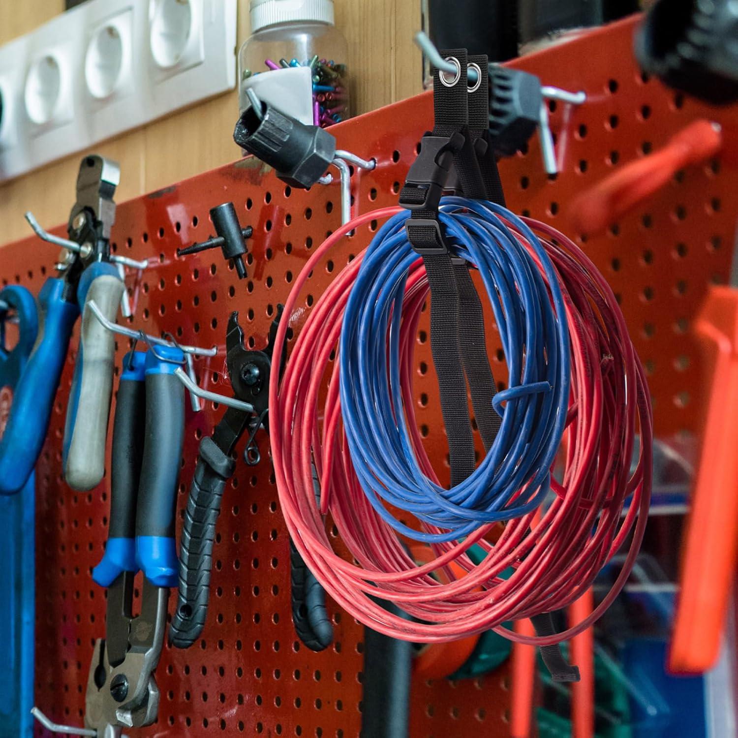 6 Soportes Organizador de Cables Ajustables Wowangce 43 cm