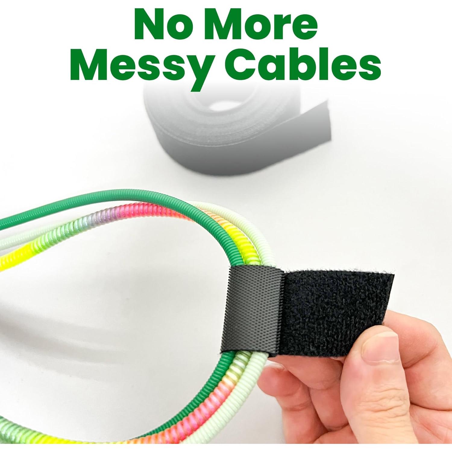 Cinta de Velcro Doble Cara ECOHomes 2.54 cm x 9.14 m Negra