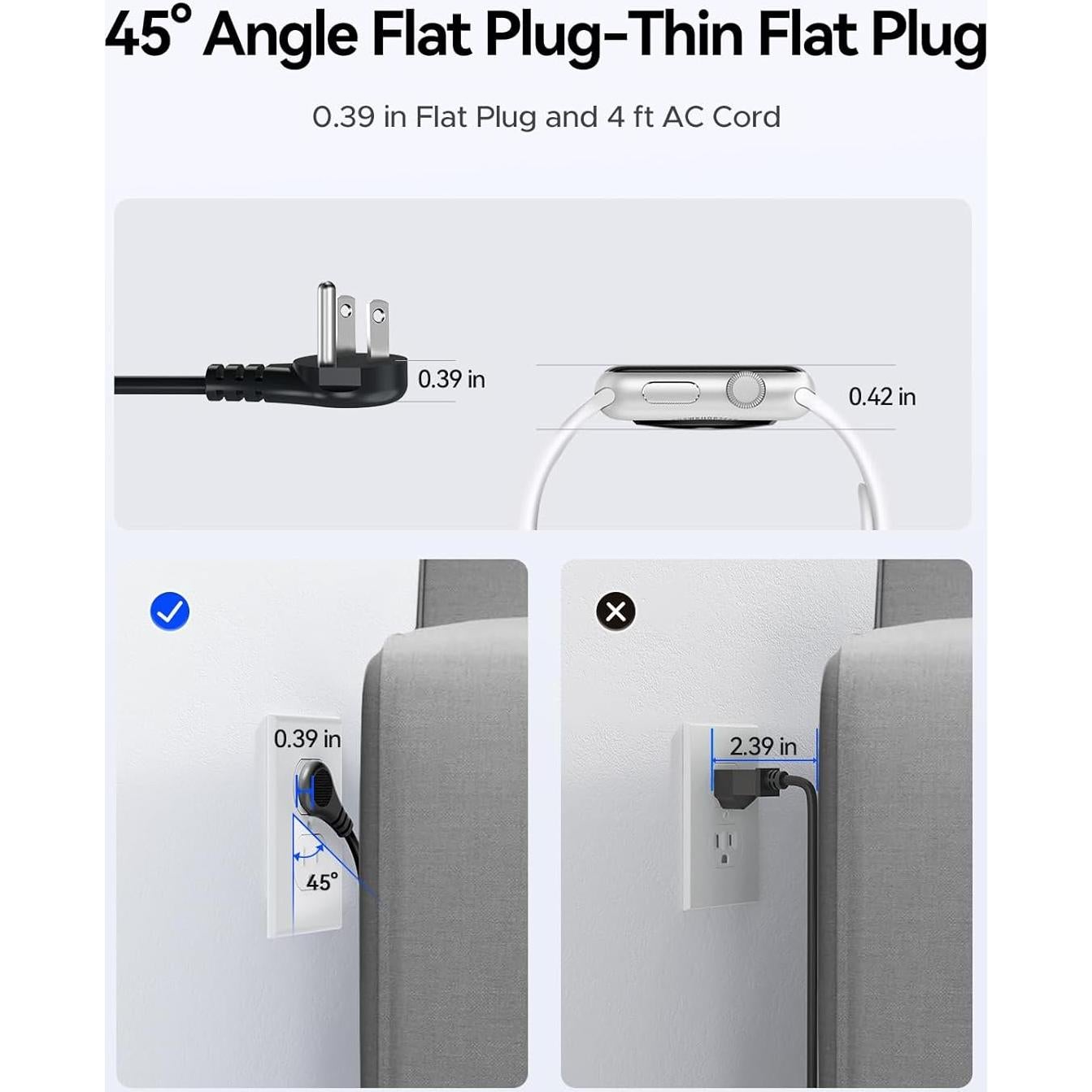 Regleta de Viaje ORICO AP3 20W 4 Salidas AC 3 USB Negro