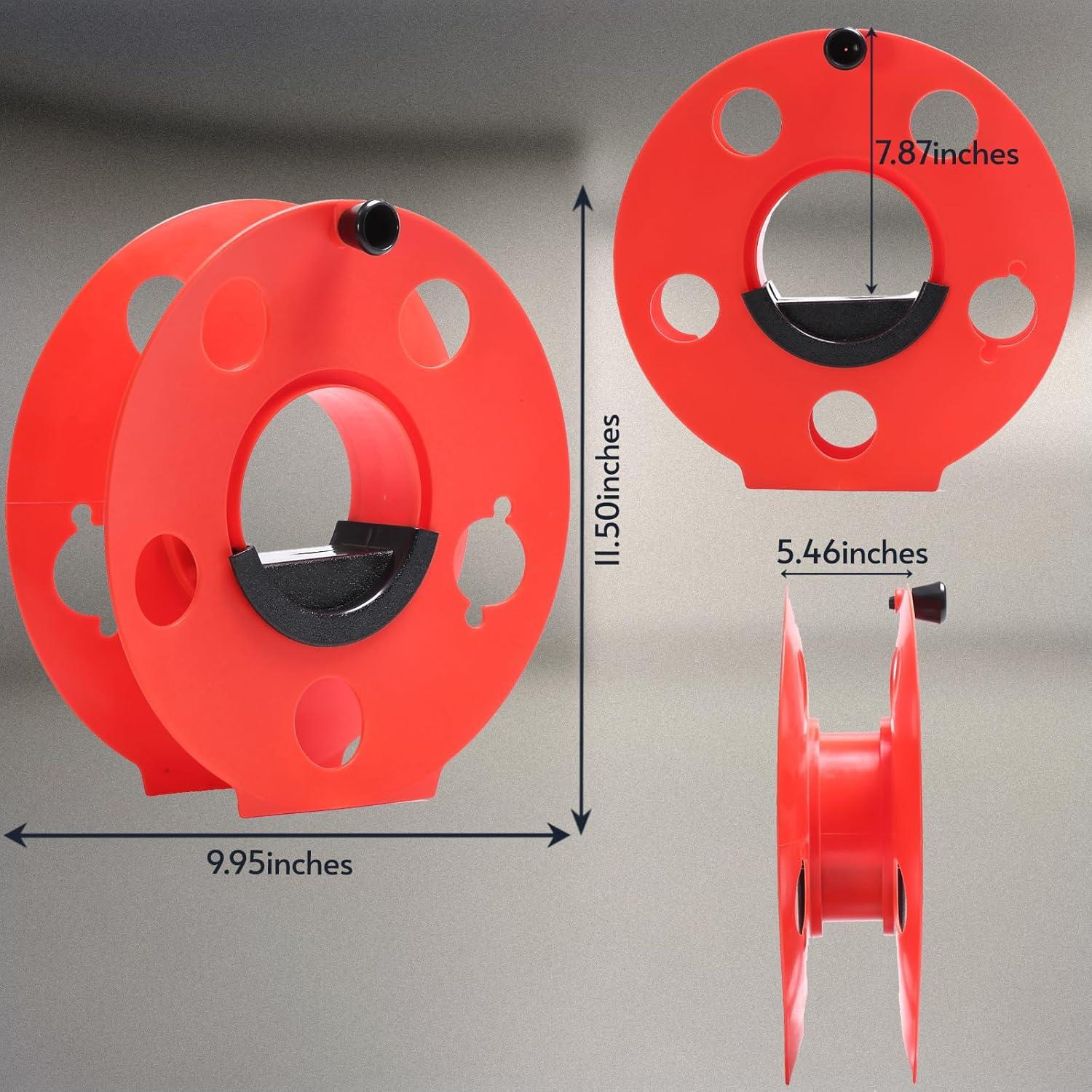 Carrete de Almacenamiento de Cable Homeon Wheels 30.48m Rojo