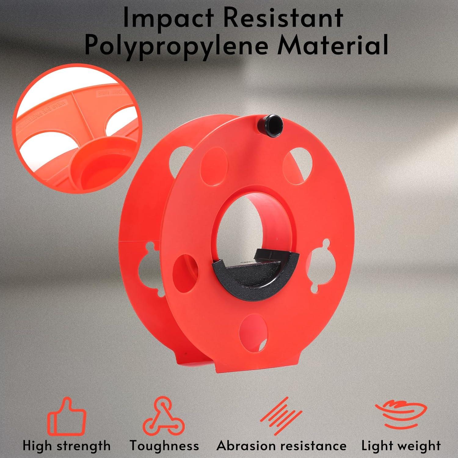 Carrete de Almacenamiento de Cable Homeon Wheels 30.48m Rojo