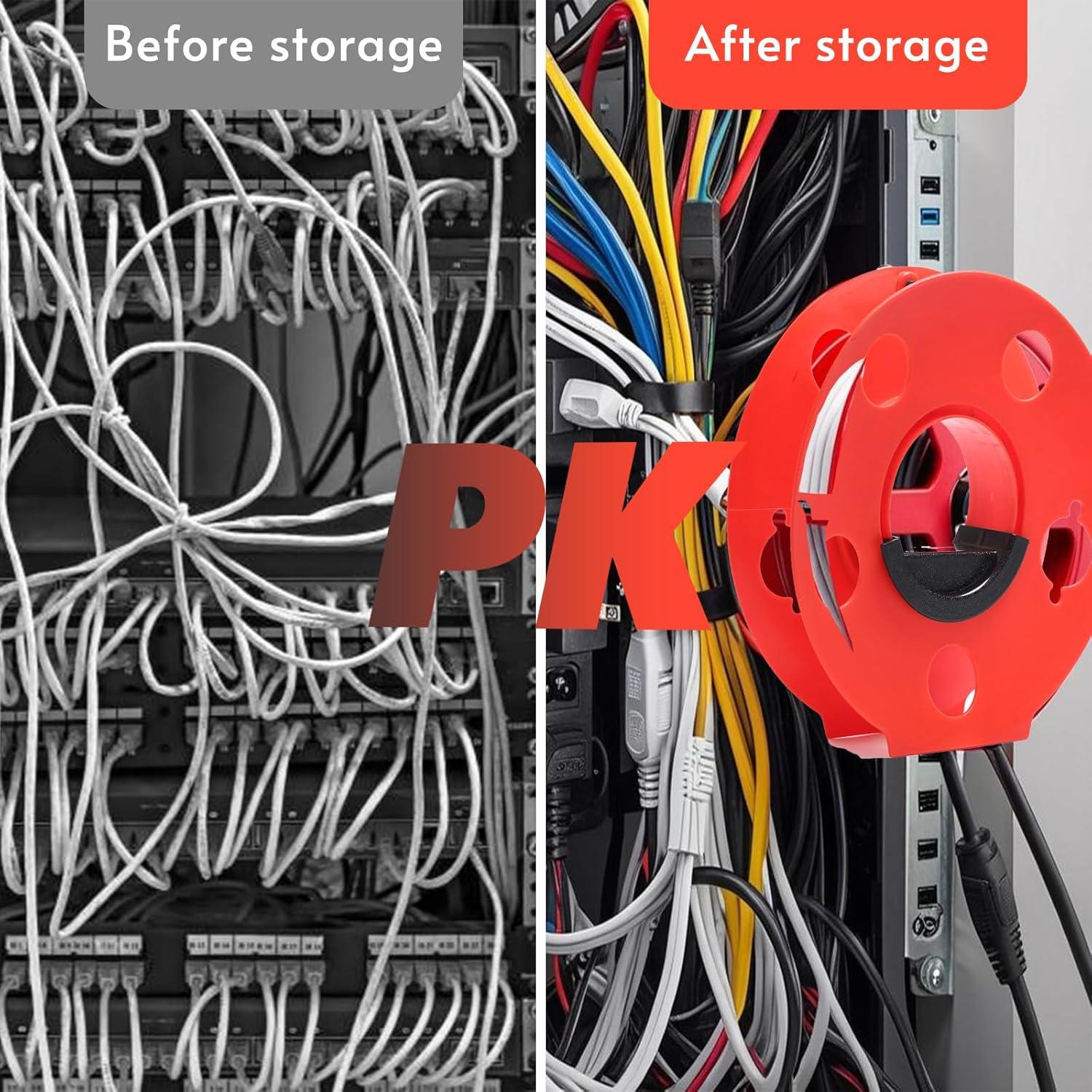 Carrete de Almacenamiento de Cable Homeon Wheels 30.48m Rojo