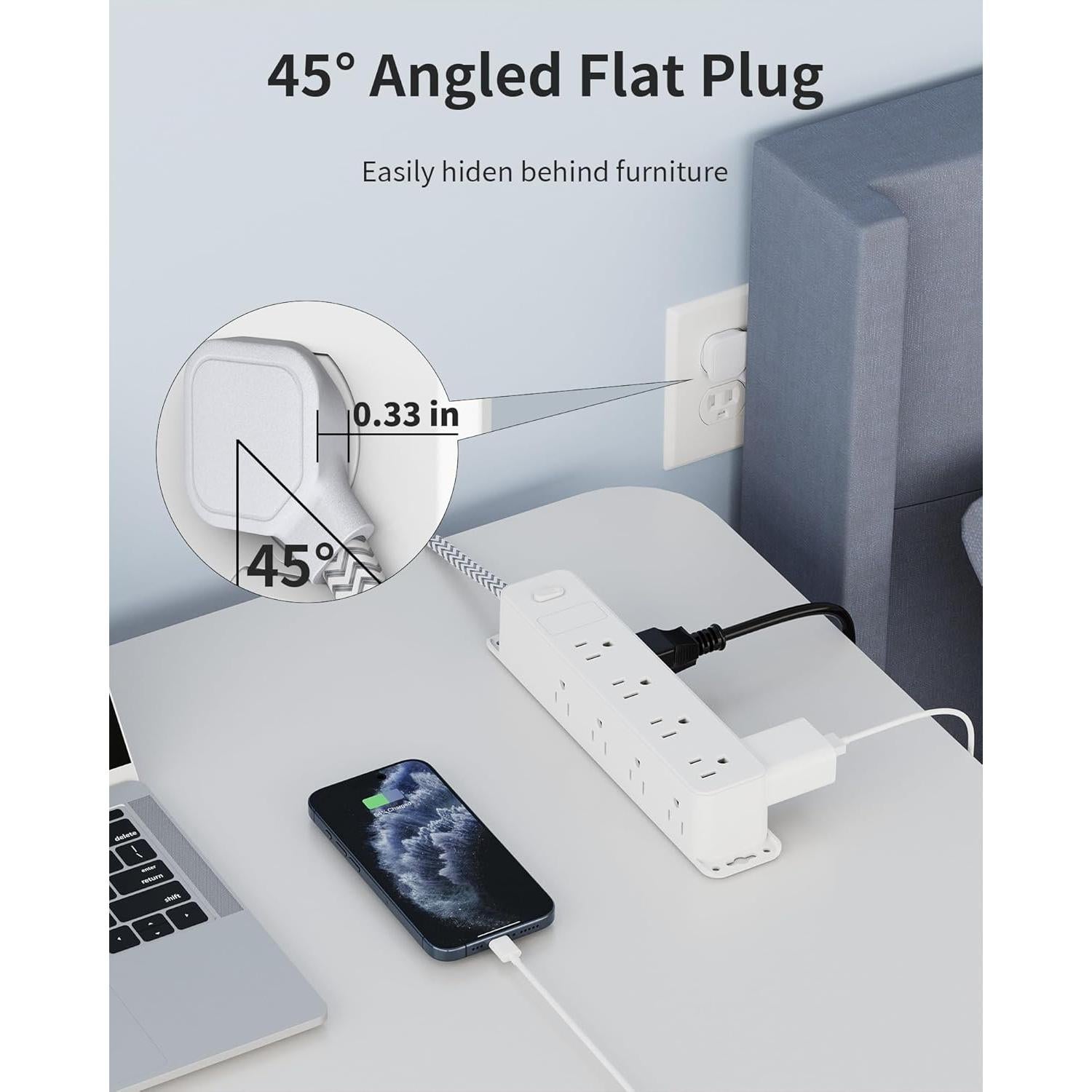 Regleta de Enchufes Power Strip DingYi 12 Salidas 1.52m