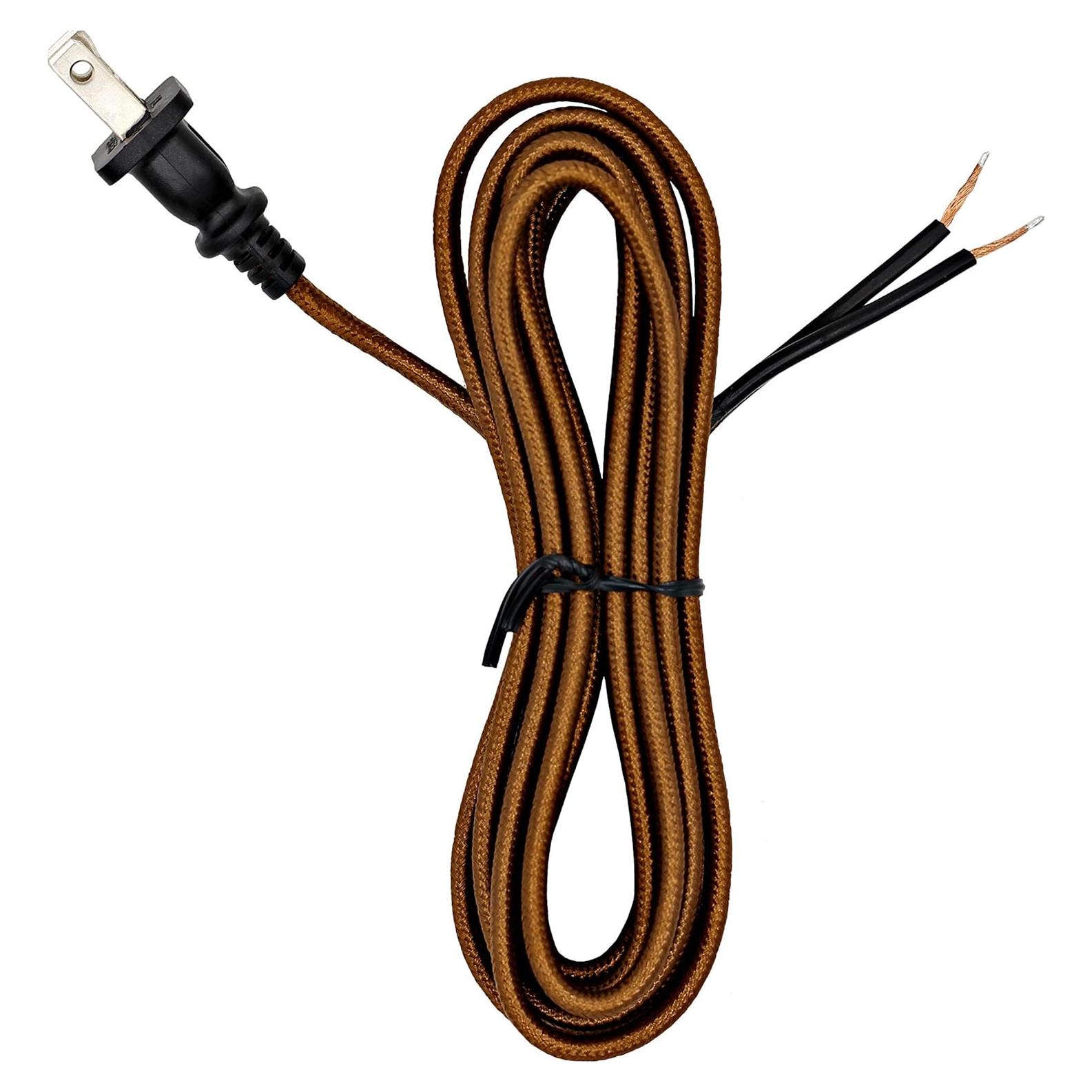 Cable de Lámpara Eléctrico Creative Hobbies 2.44m Tela Rayón Marrón