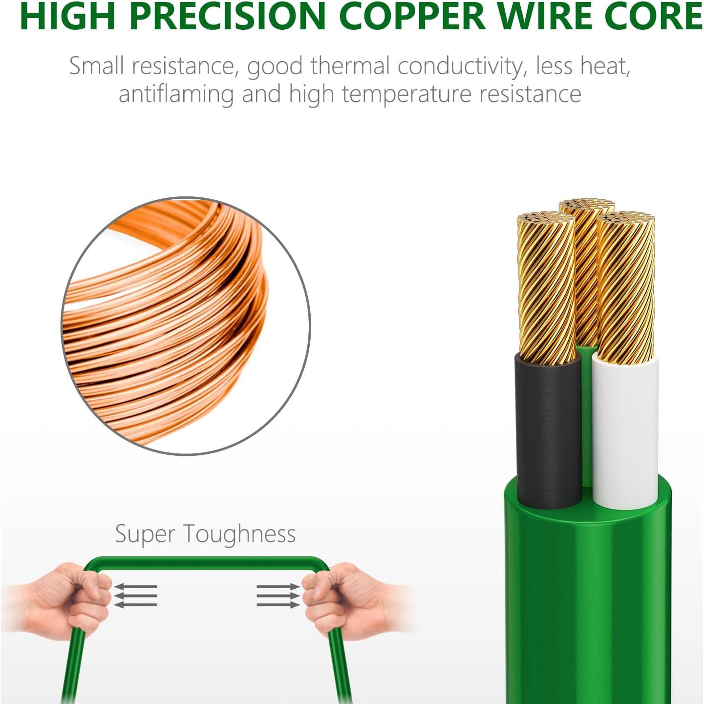 Cable de Extensión Exterior K KASONIC 7.62 m 3 Enchufes Verde