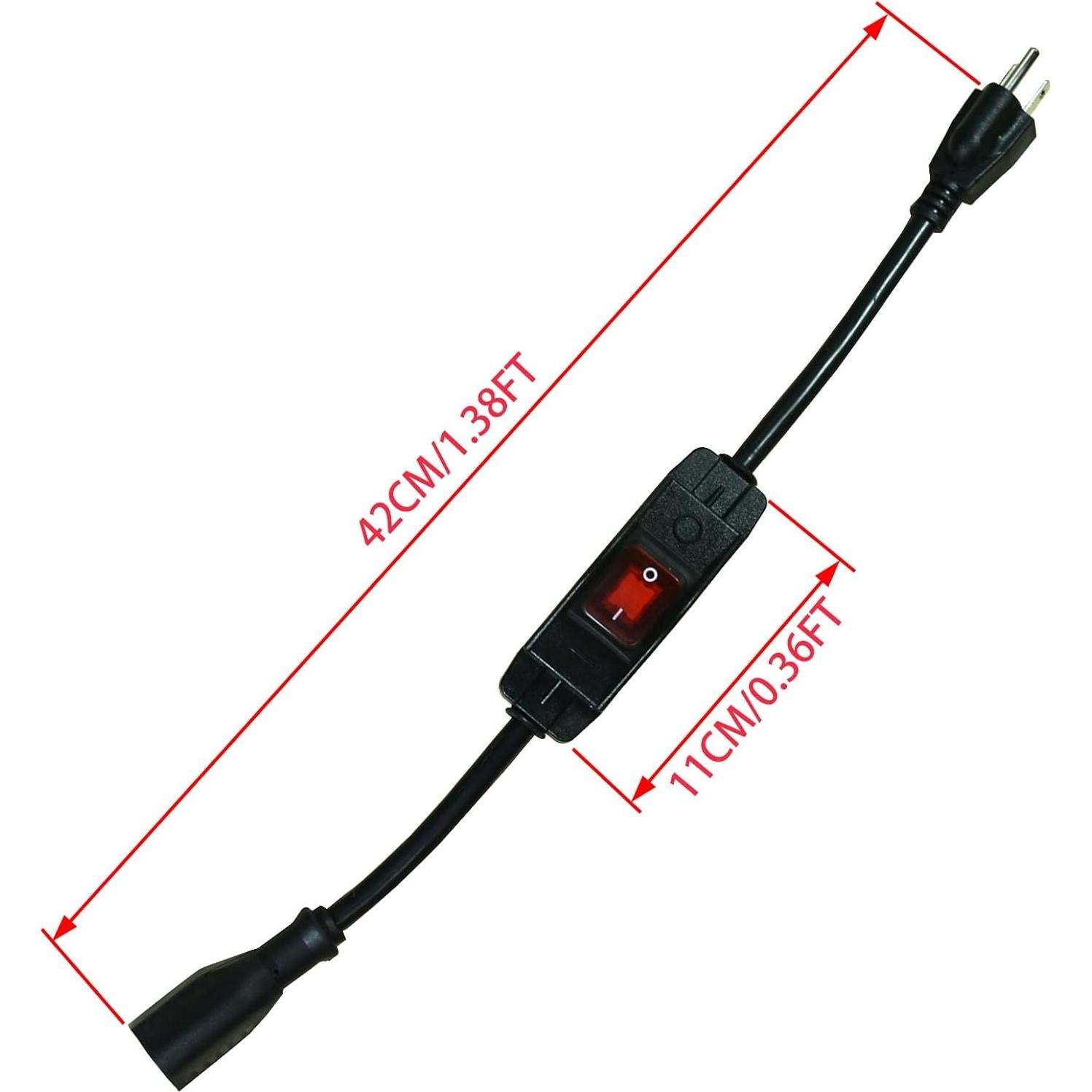 Cable de Extensión 40CM 14AWG FILSHU con Interruptor IP55