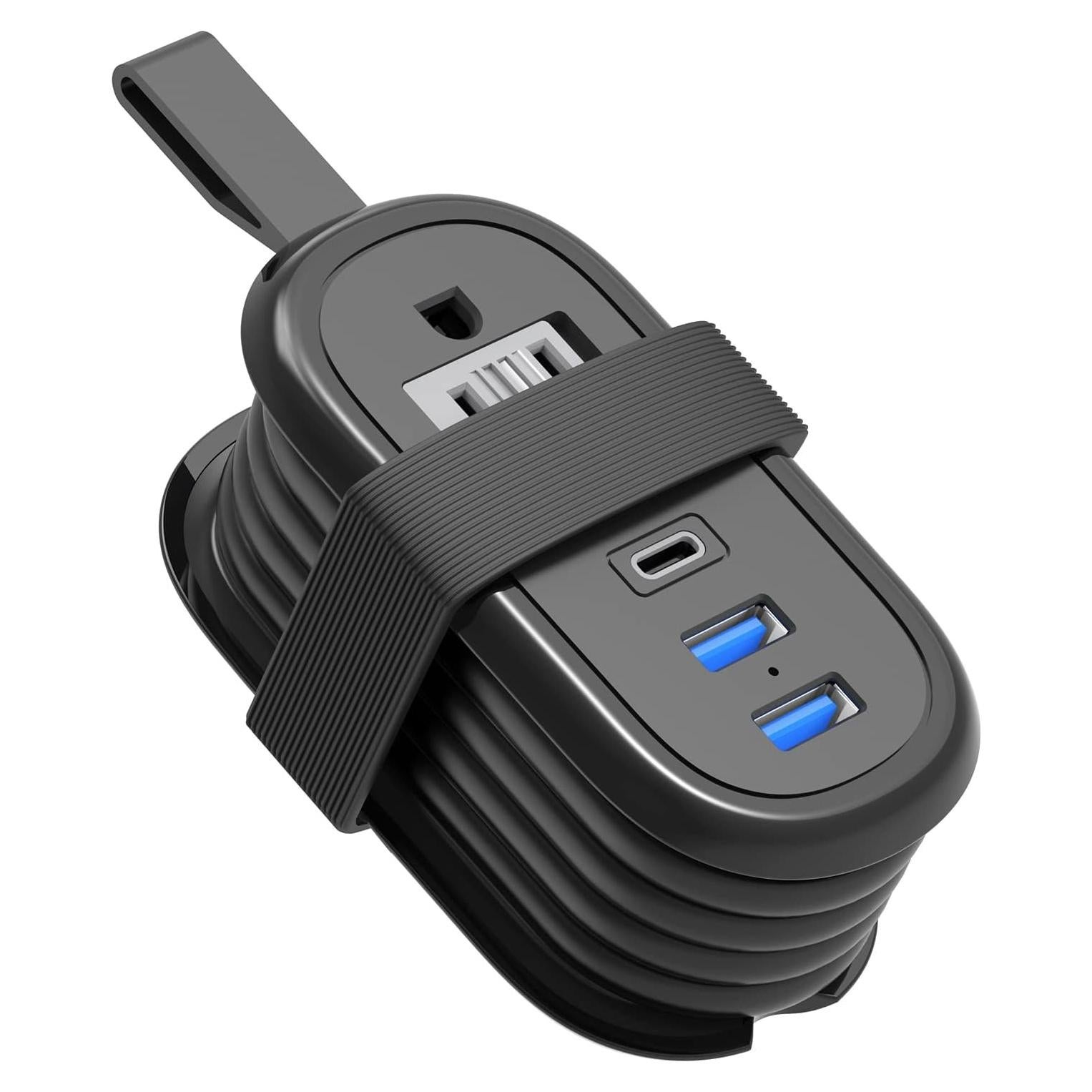 Regleta de Viaje BEVA con 2 Salidas AC y 3 Puertos USB