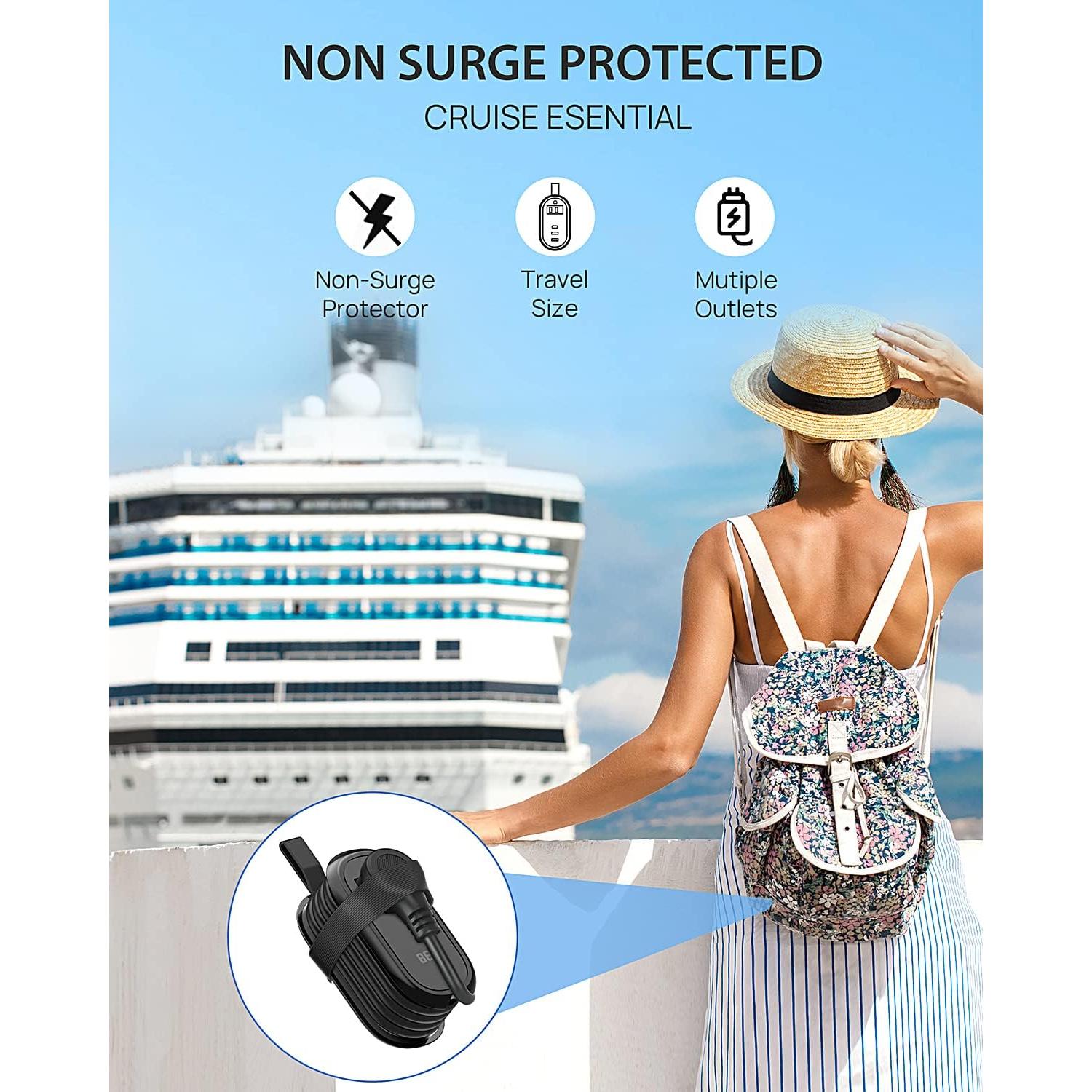 Regleta de Viaje BEVA con 2 Salidas AC y 3 Puertos USB