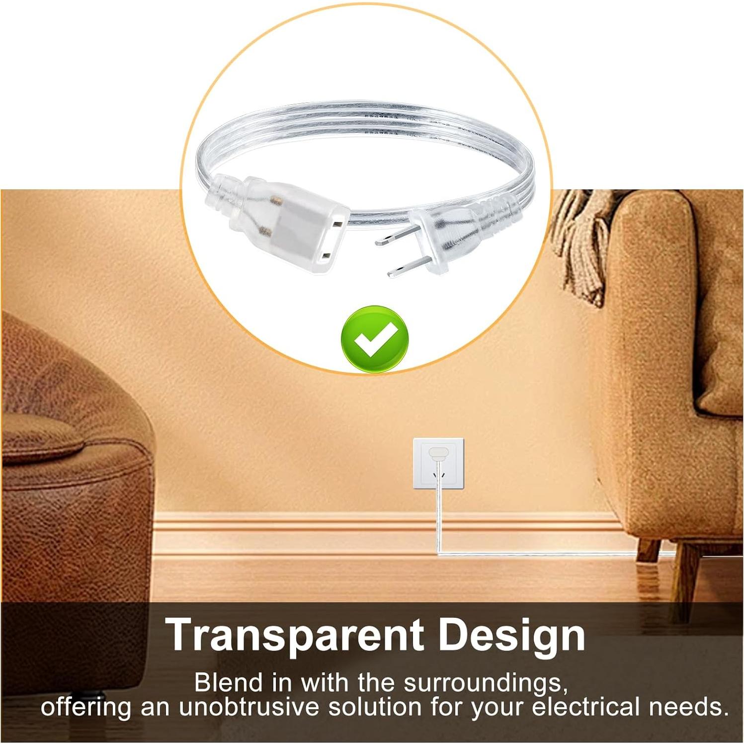 Paquete de 2 Cables de Extensión Rkoyes 0.91 m 18 AWG UL