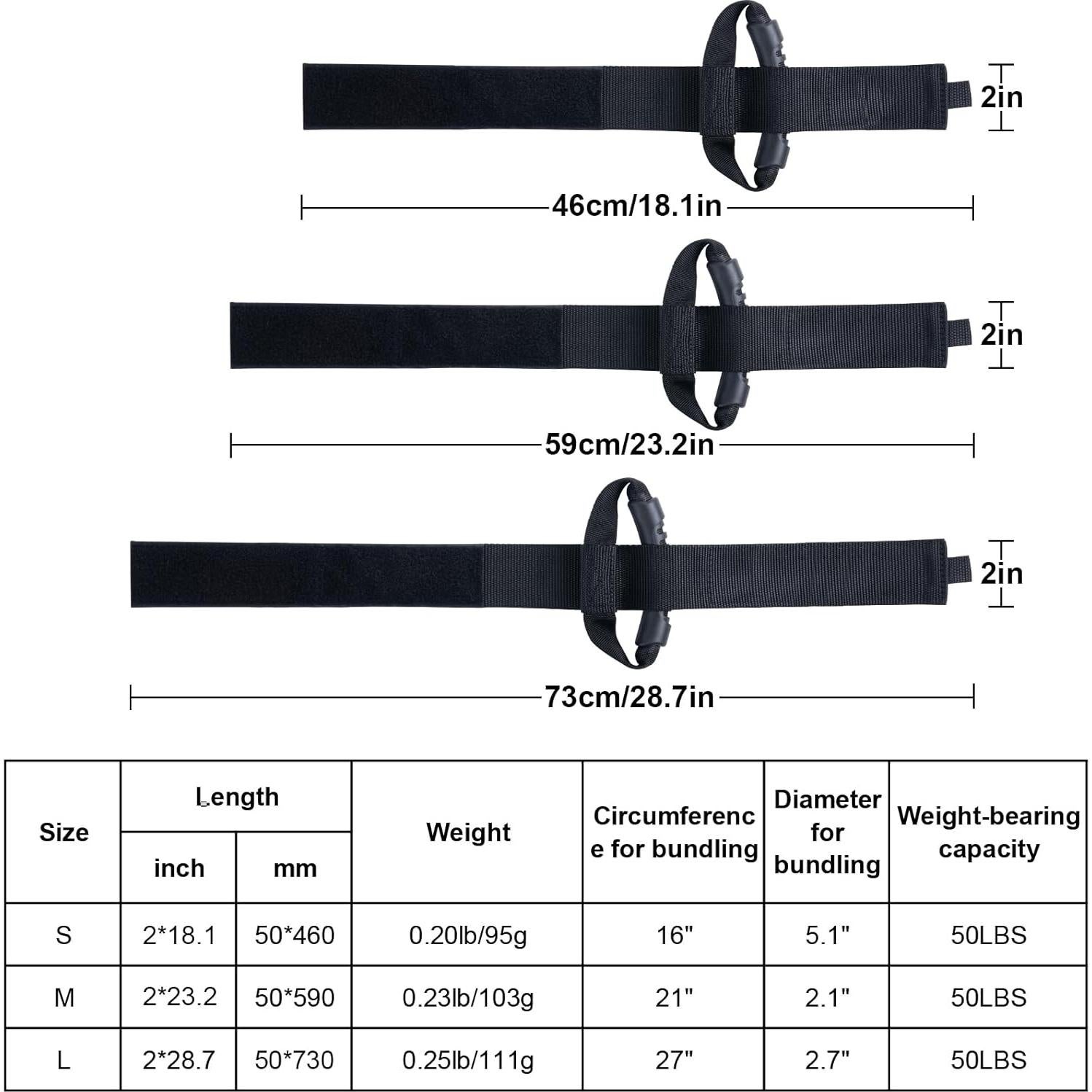 Correas de Almacenamiento Nylon Yogayet 2 Pcs 45-72 cm