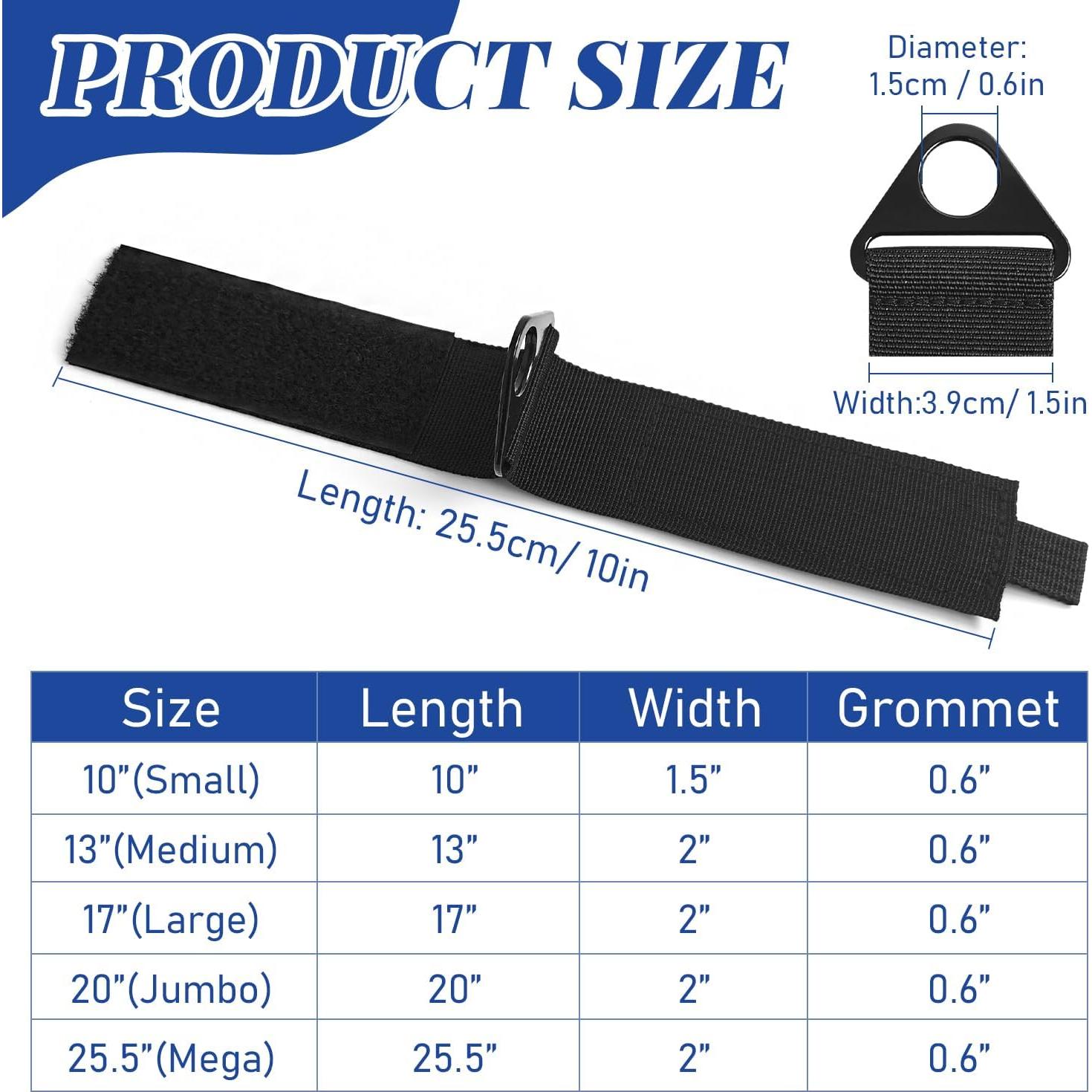 Paquete de 4 correas organizadoras ZESION 25.4 cm reutilizables