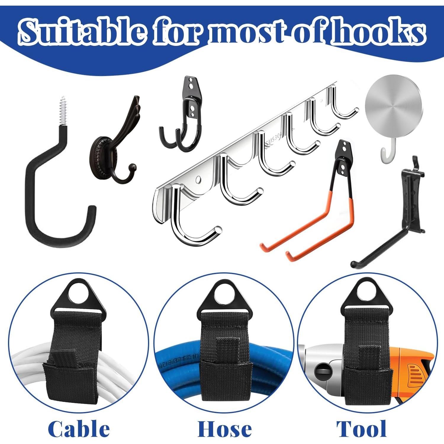 Paquete de 4 correas organizadoras ZESION 25.4 cm reutilizables