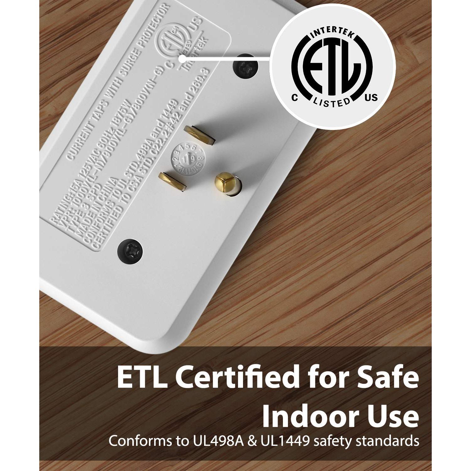 Protector de Sobretensión Fosmon 3 Salidas 1200J Paquete de 2