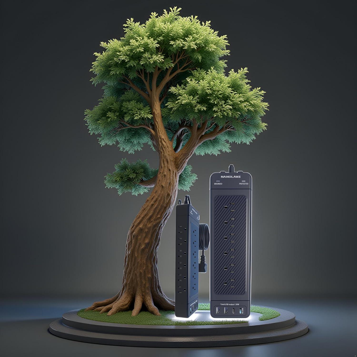 Regleta de Sobretensión NANOLAKE EL-18A 18 Salidas AC/USB 3m