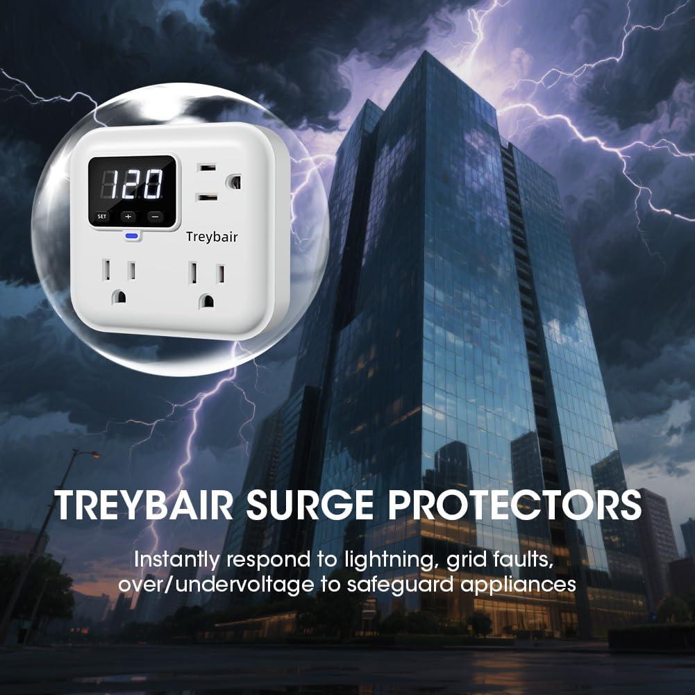 Protector de Sobretensión Treybair HLP03 3 Salidas 80V-140V