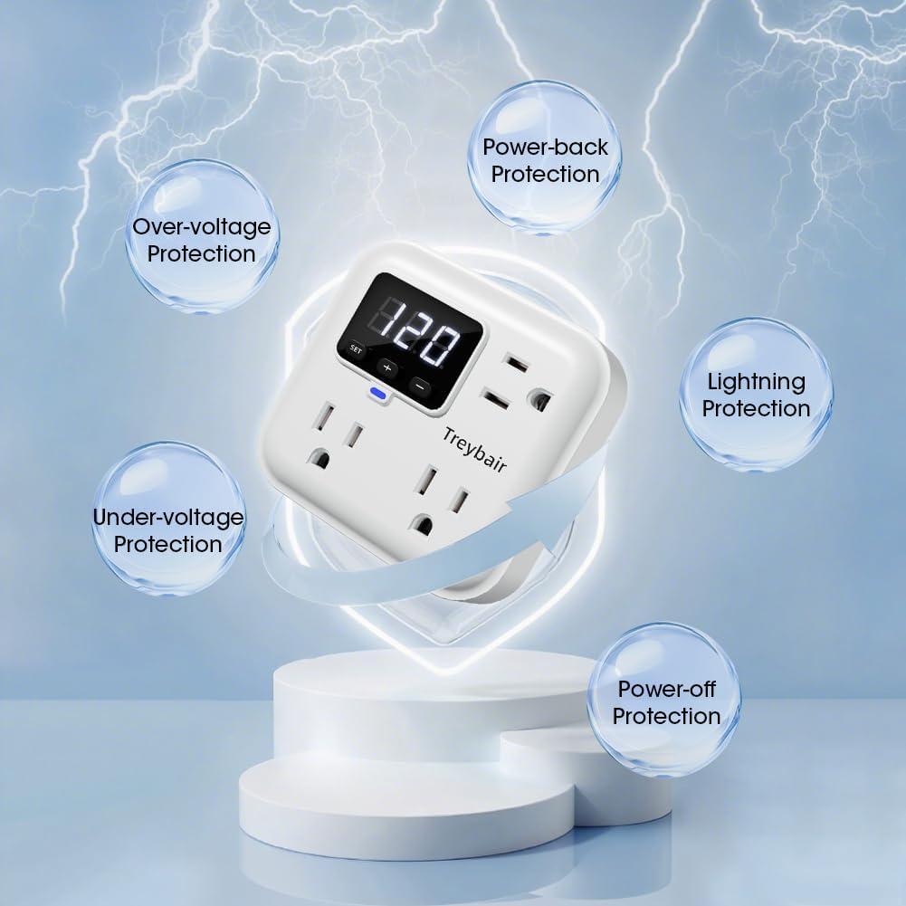 Protector de Sobretensión Treybair HLP03 3 Salidas 80V-140V