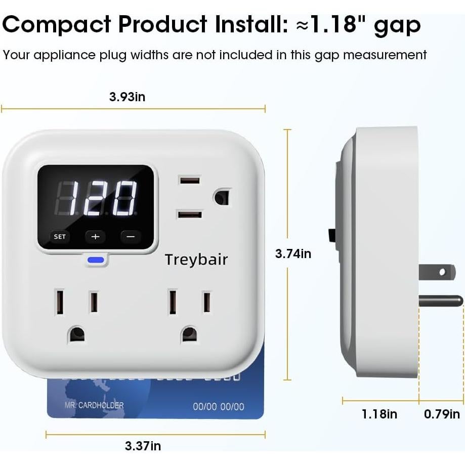 Protector de Sobretensión Treybair HLP03 3 Salidas 80V-140V