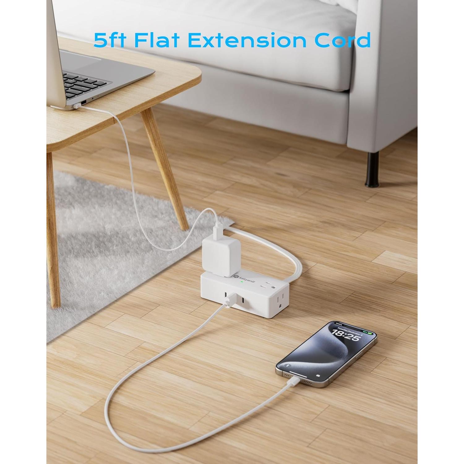 Protector de Sobretensión Kakyanill 4 Salidas 3 USB 900 Julios