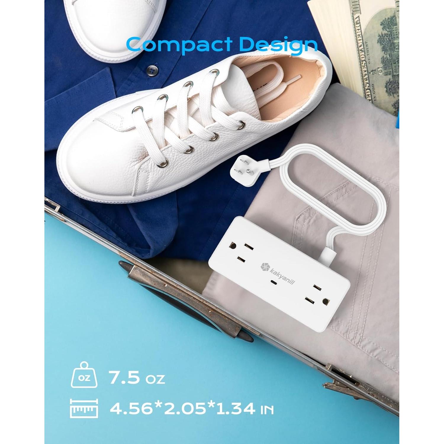 Protector de Sobretensión Kakyanill 4 Salidas 3 USB 900 Julios