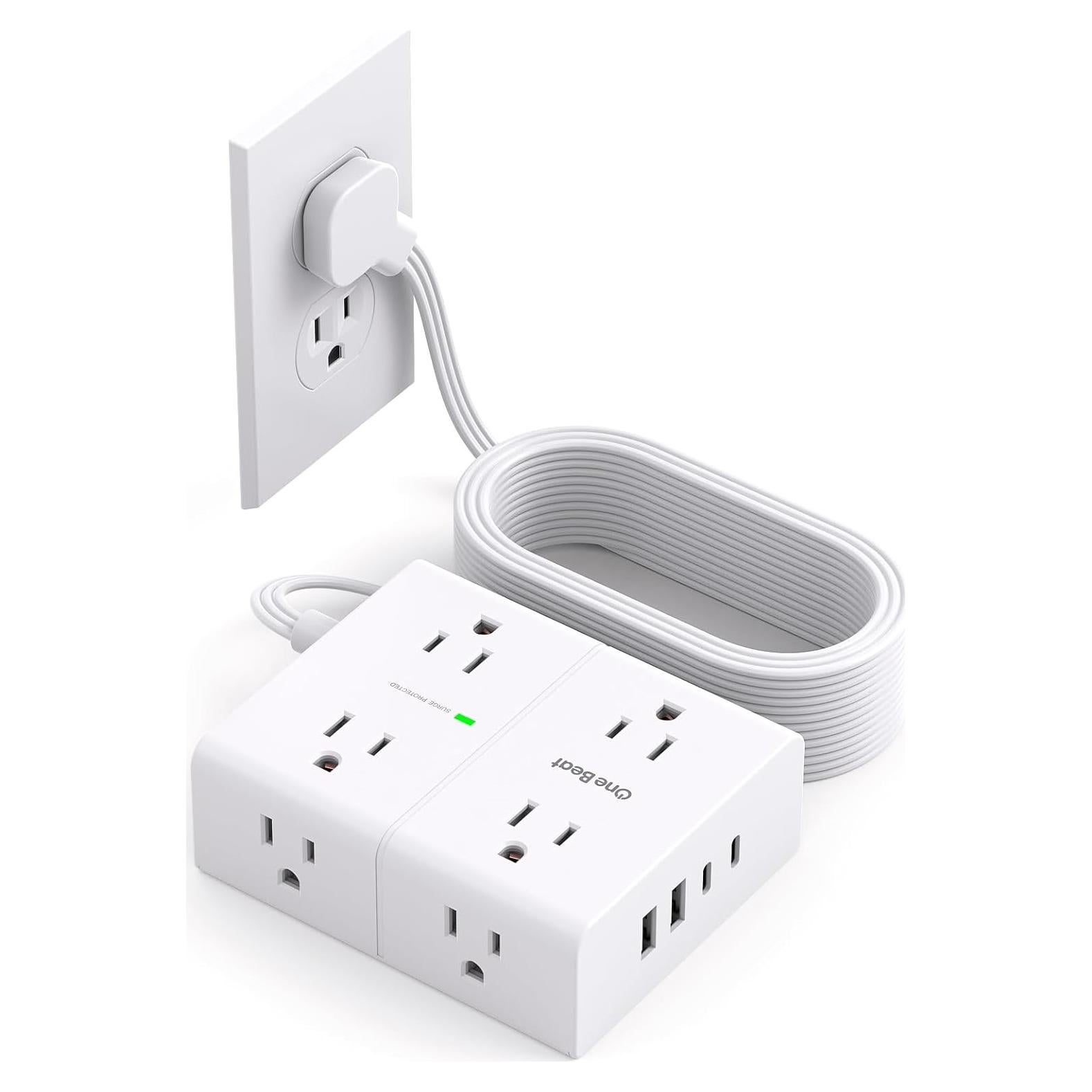 Cable de Extensión 3m One Beat con 8 Salidas y 4 USB