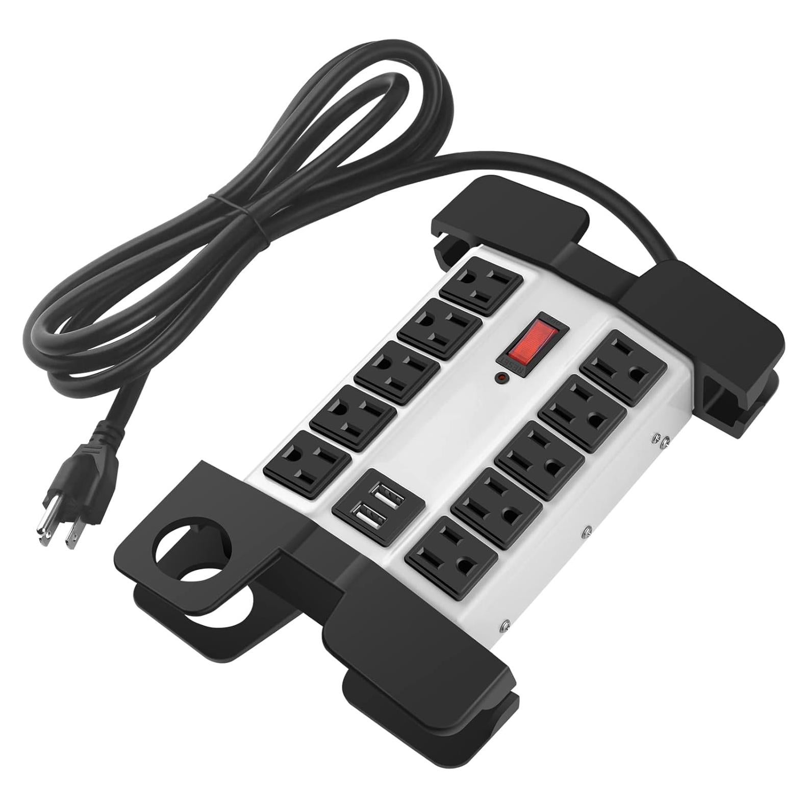 Regleta de Potencia CCCEI 10 Salidas 2 USB 2700J Metal Gris