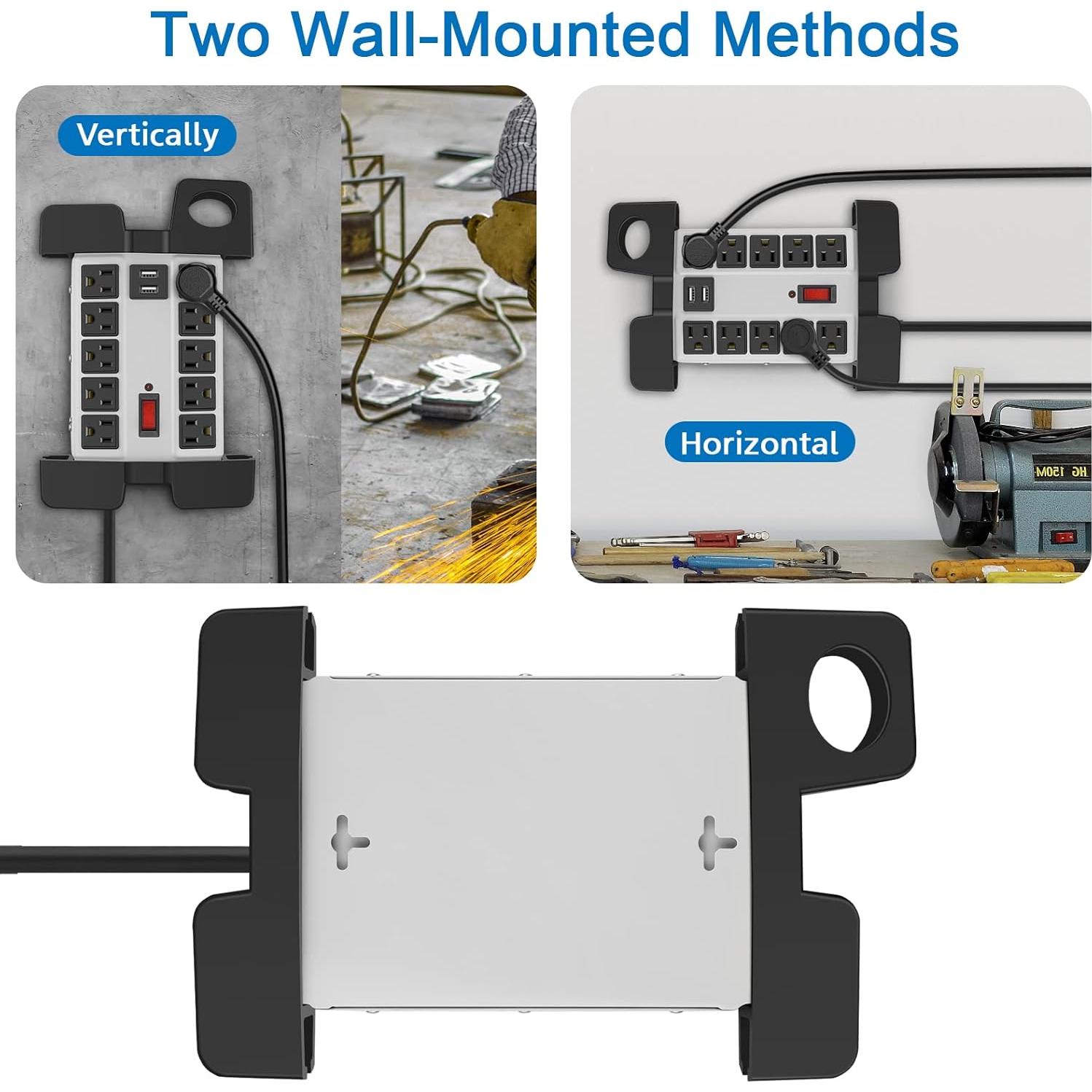 Regleta de Potencia CCCEI 10 Salidas 2 USB 2700J Metal Gris