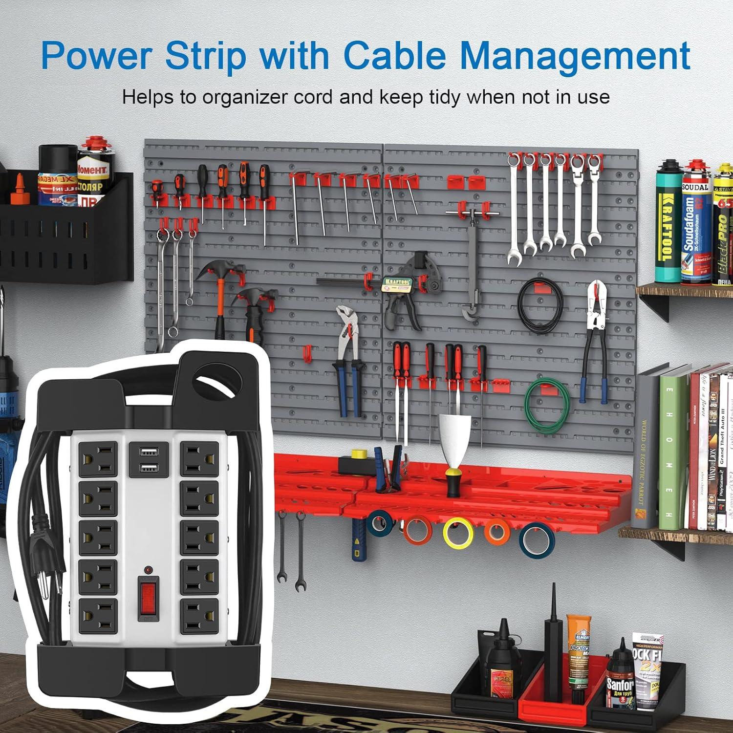 Regleta de Potencia CCCEI 10 Salidas 2 USB 2700J Metal Gris