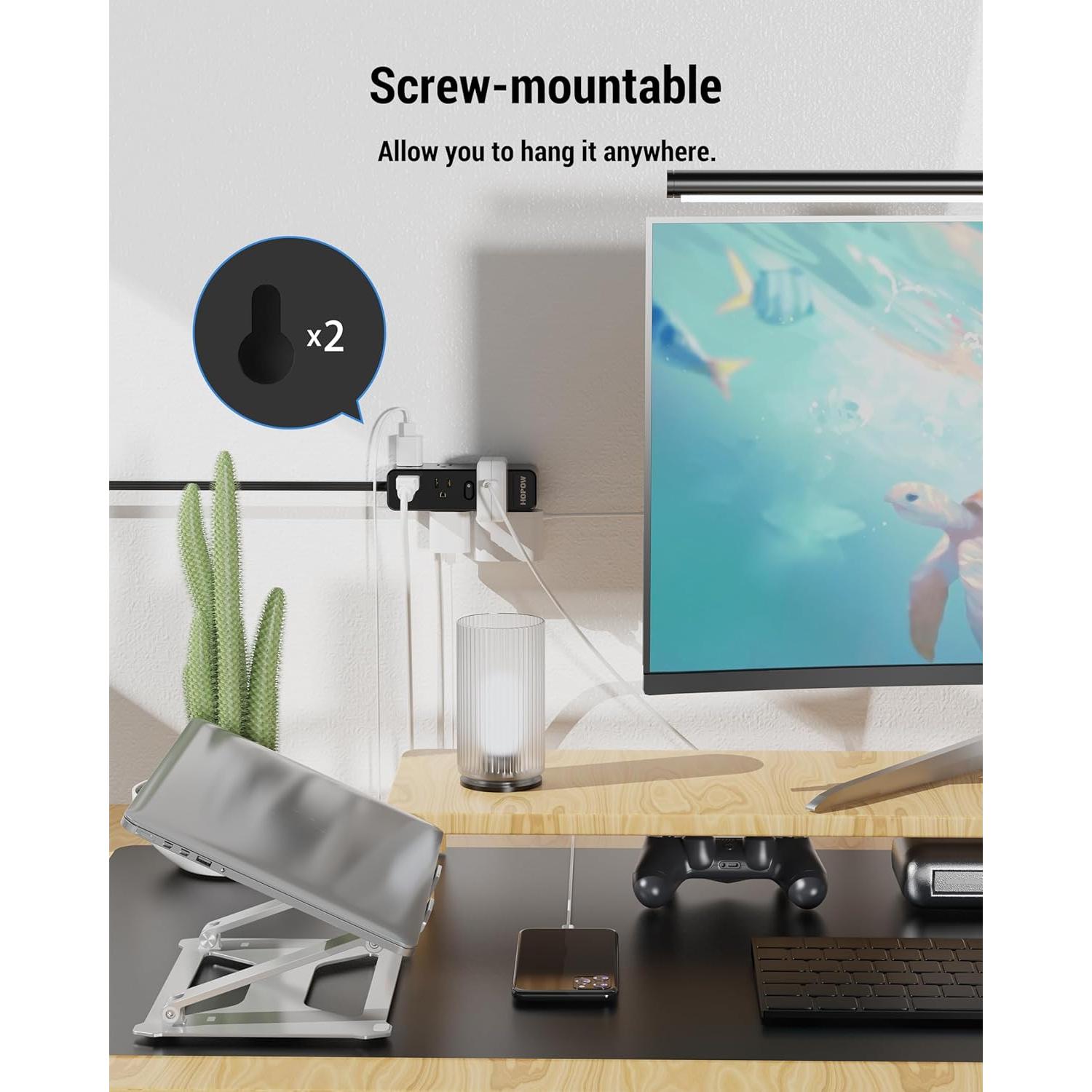 Regleta de Protección HOPOW QH960 10 Pies 9 Salidas AC 1700 Julios