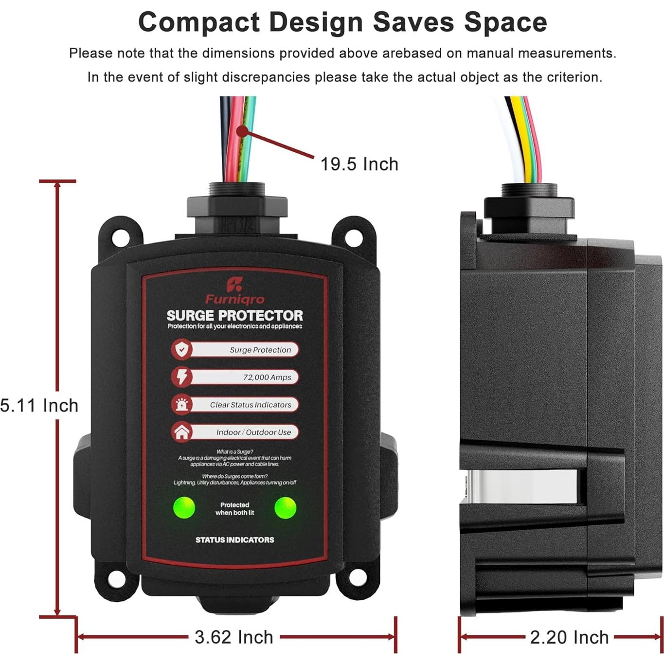 Protector de Sobretensiones Furniqro FHSPD72S 72000A 120/240V