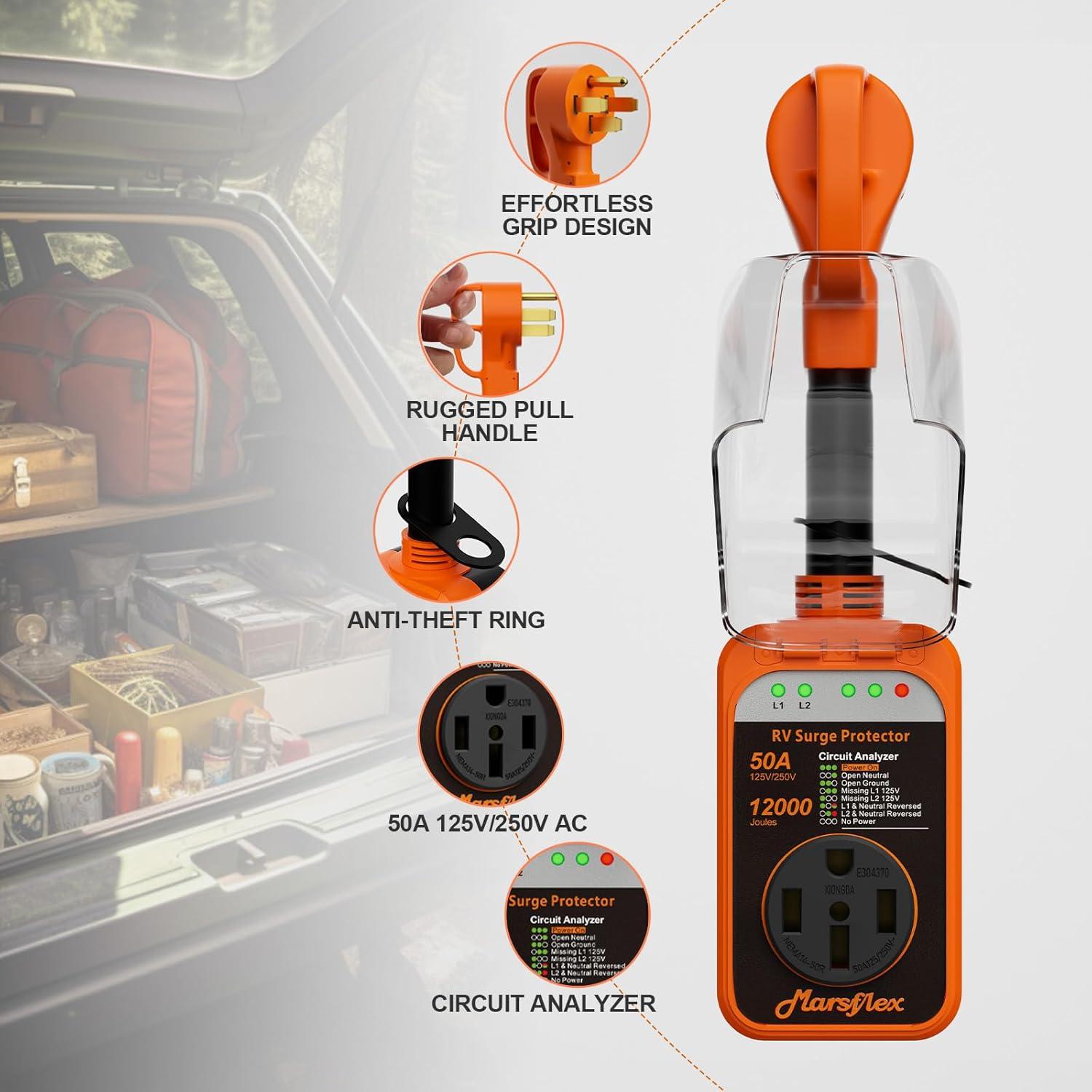 Protector de Sobretensión Marsflex RV 50A 12000J Impermeable